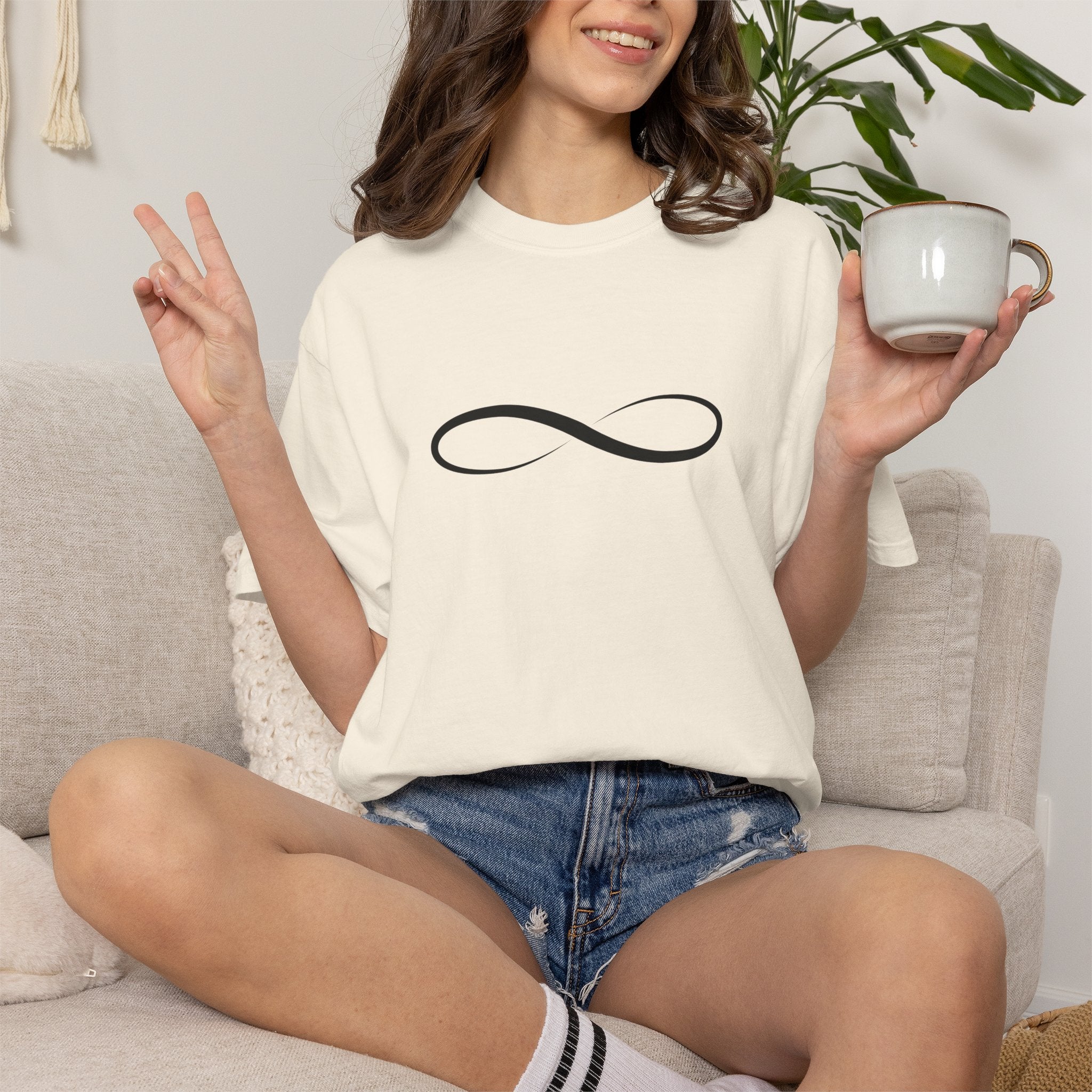 Infinity Symbol T Shirt | Comfort Colors 1717 Minimalist Graphic Tee