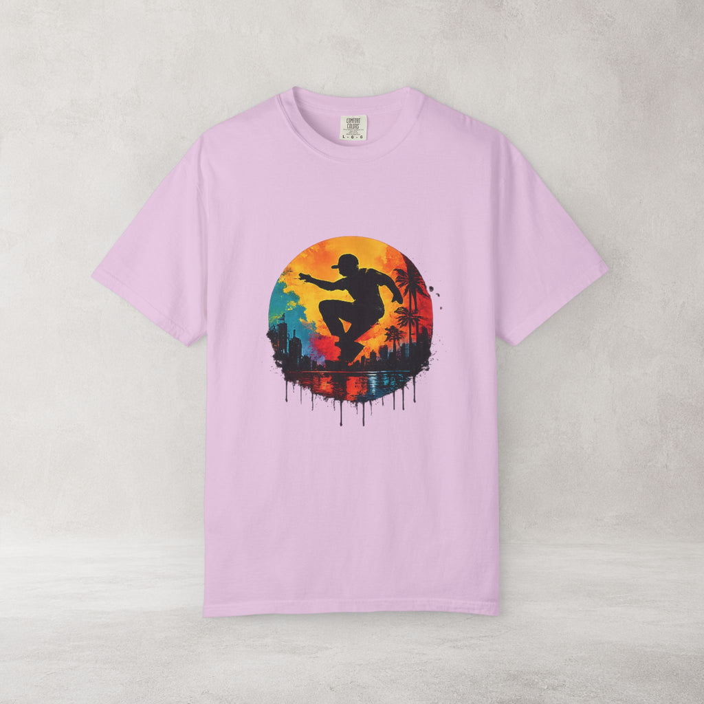 Color Splash Surfer T Shirt | Comfort Colors 1717 Beach Art Tee