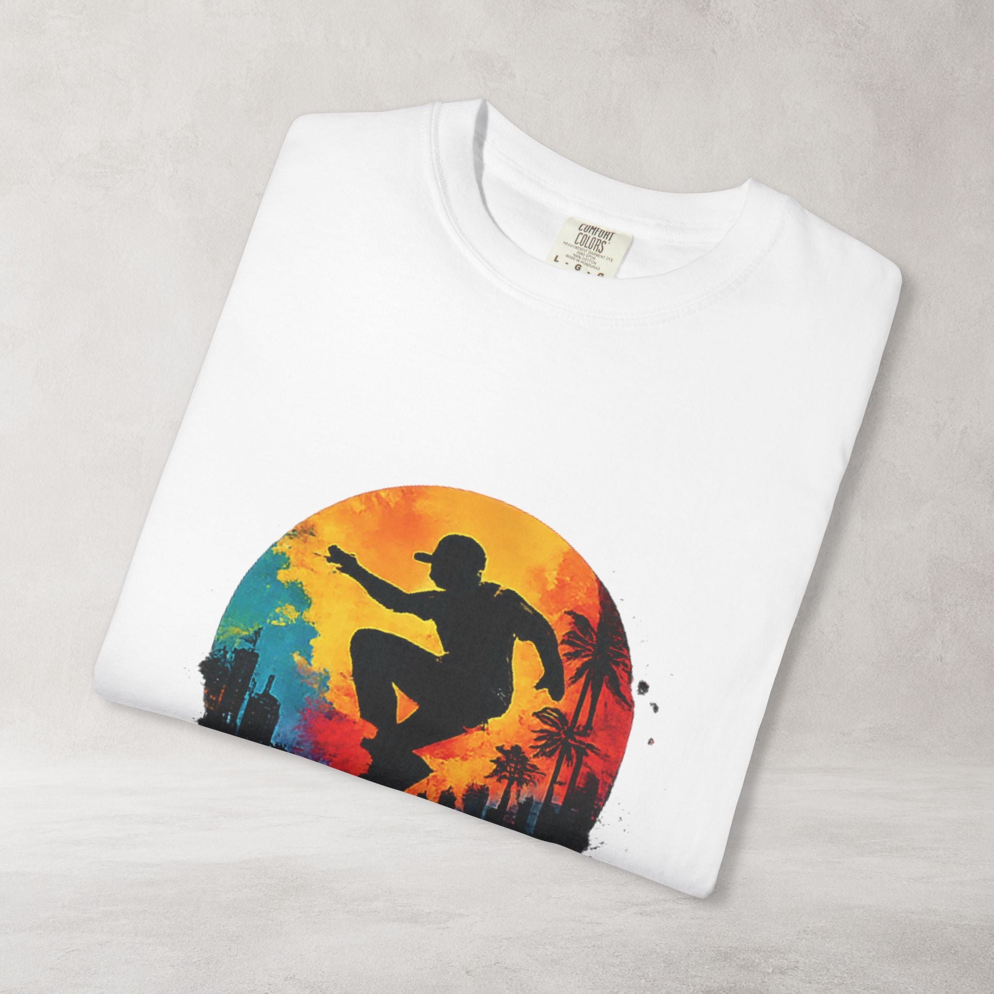 Color Splash Surfer T Shirt | Comfort Colors 1717 Beach Art Tee