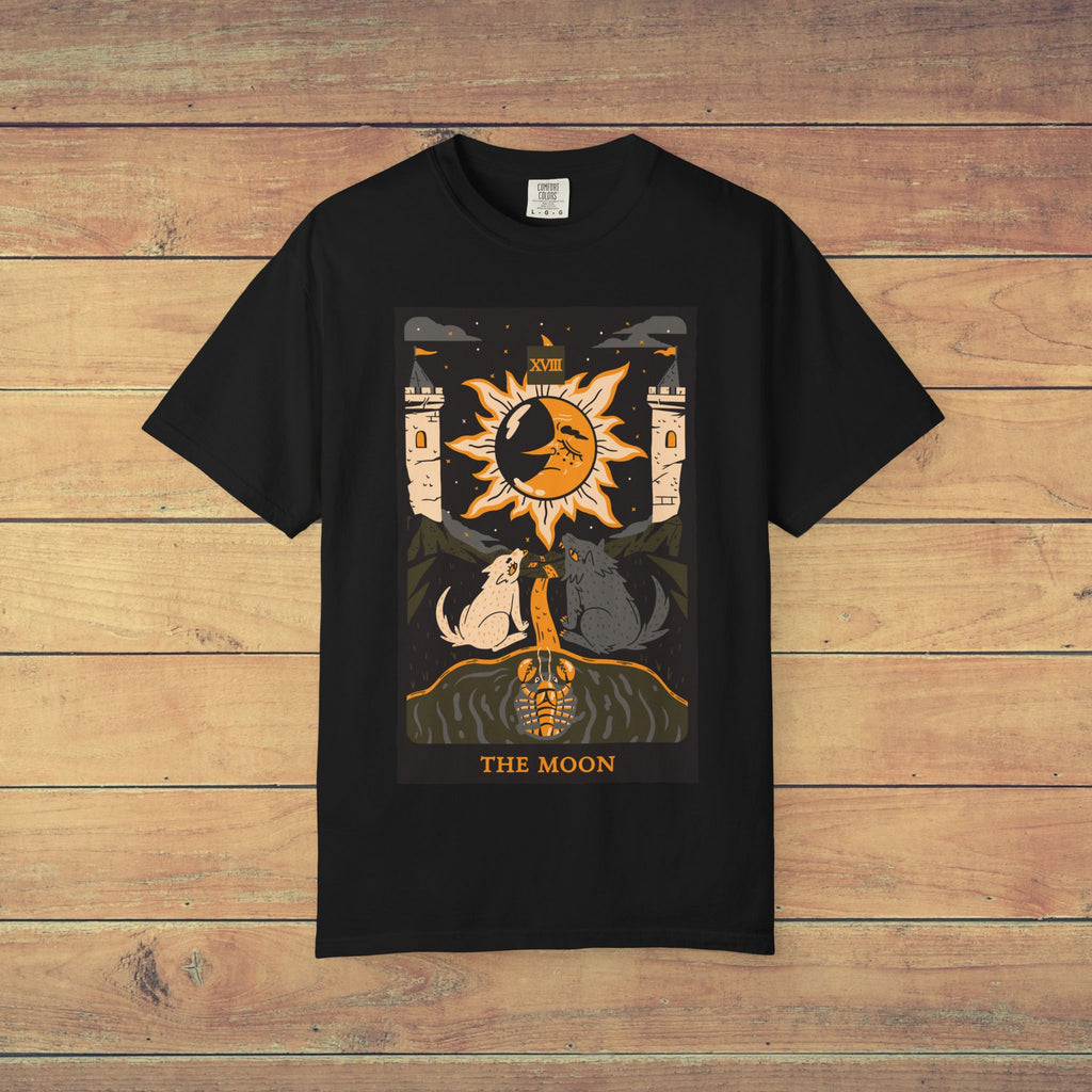 The Moon Tarot Card T Shirt |  Comfort Colors 1717 Mystical Lunar Graphic Tee