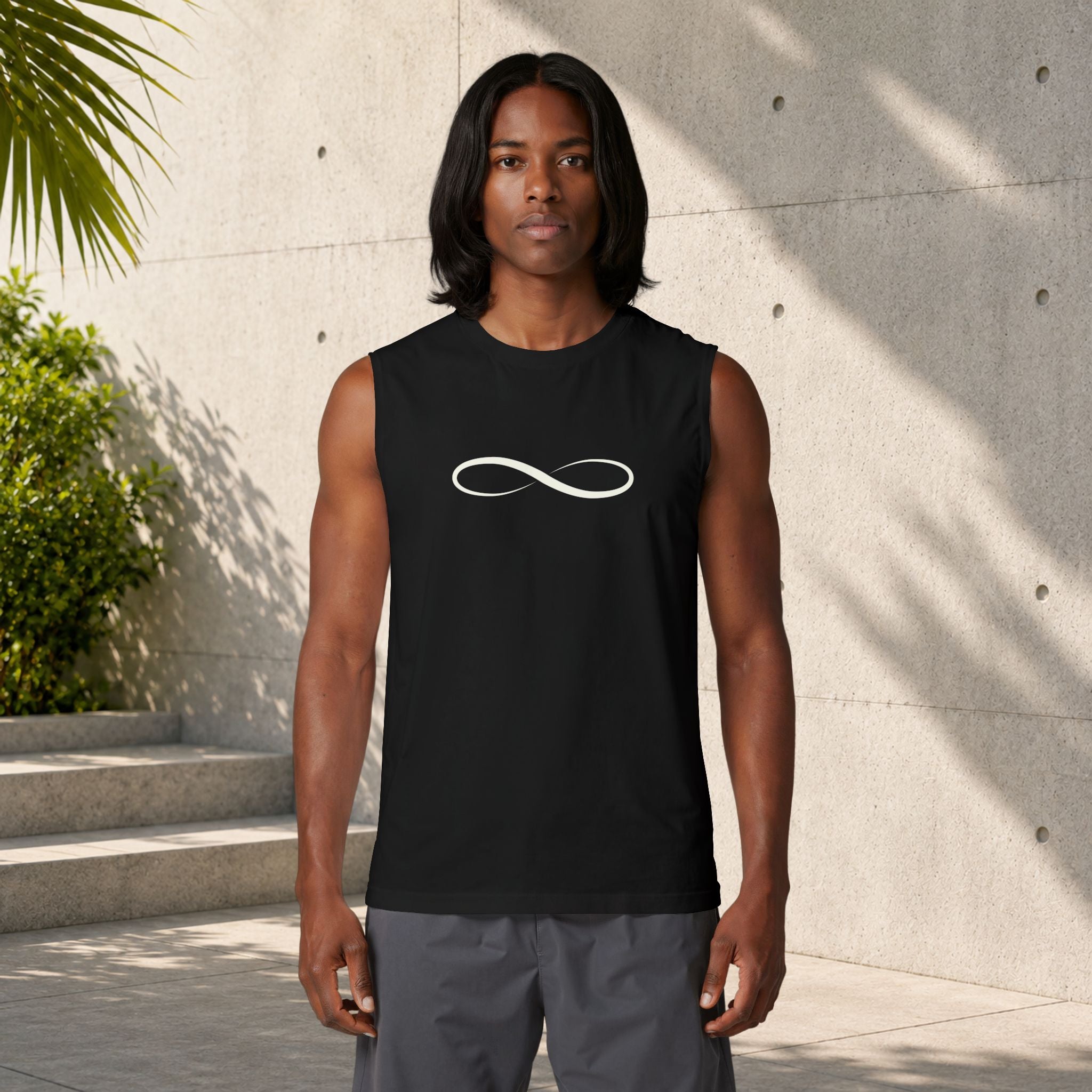 Infinity Symbol Muscle Tank | Minimalist Sleeveless Streetwear Tank