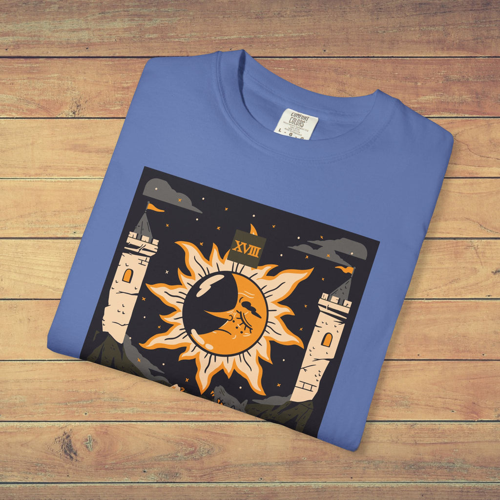 The Moon Tarot Card T Shirt |  Comfort Colors 1717 Mystical Lunar Graphic Tee