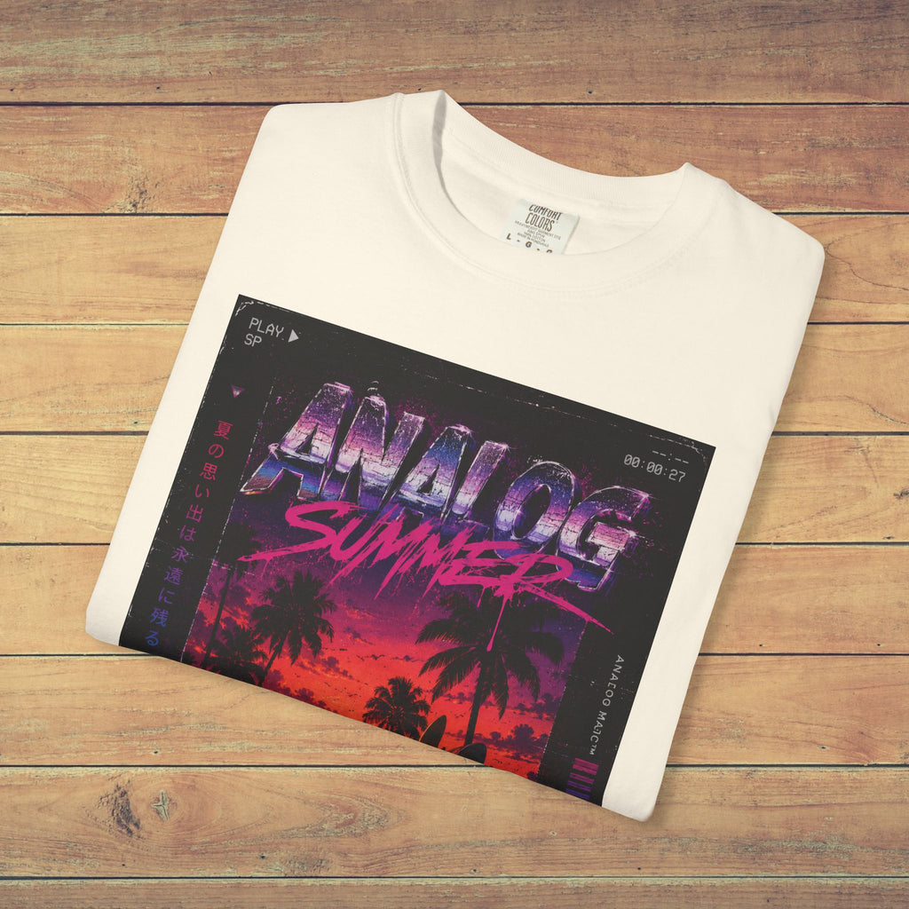 Analog Summer Vaporwave T Shirt | Comfort Colors 1717 Retro Synthwave Graphic Tee