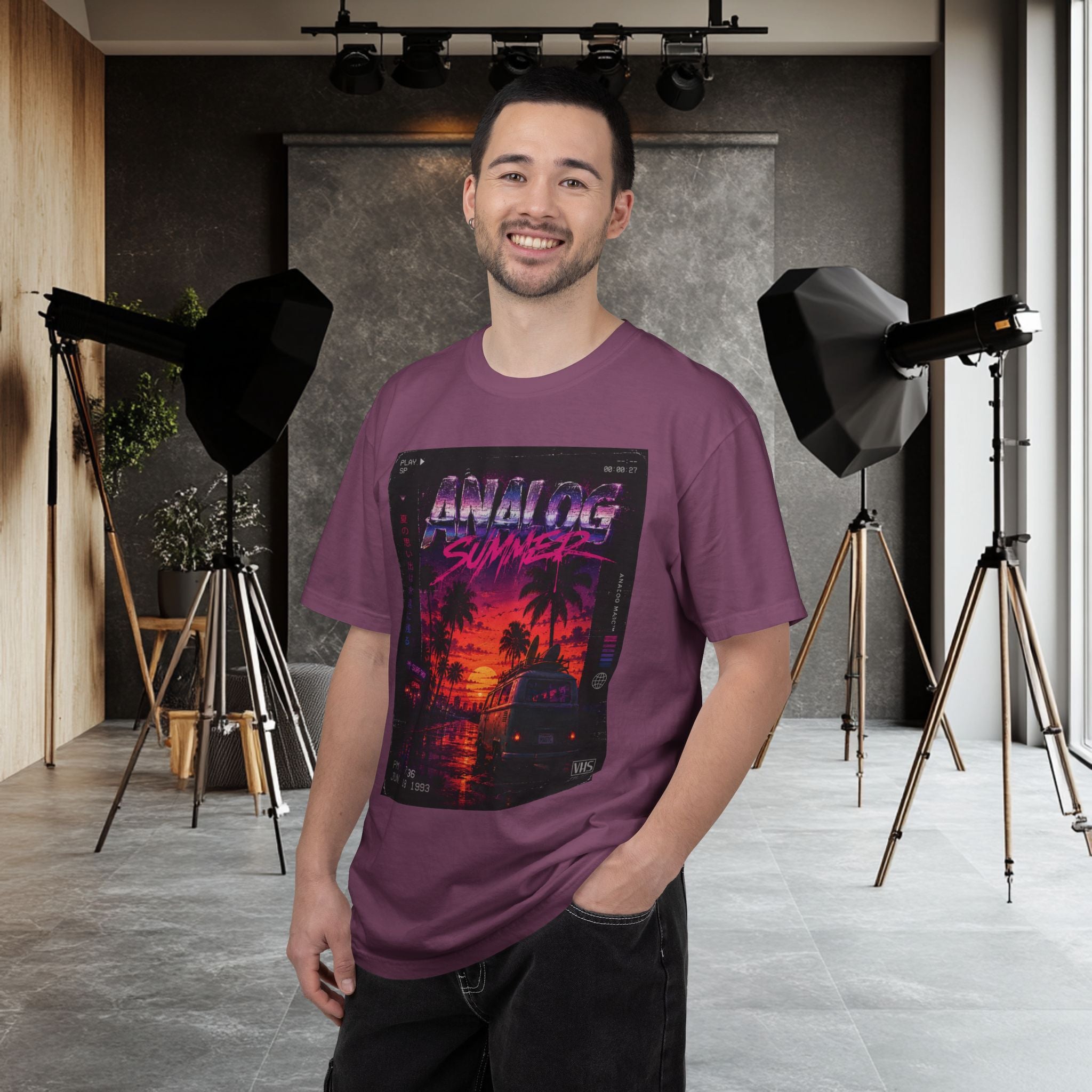 Analog Summer Vaporwave T Shirt | Comfort Colors 1717 Retro Synthwave Graphic Tee