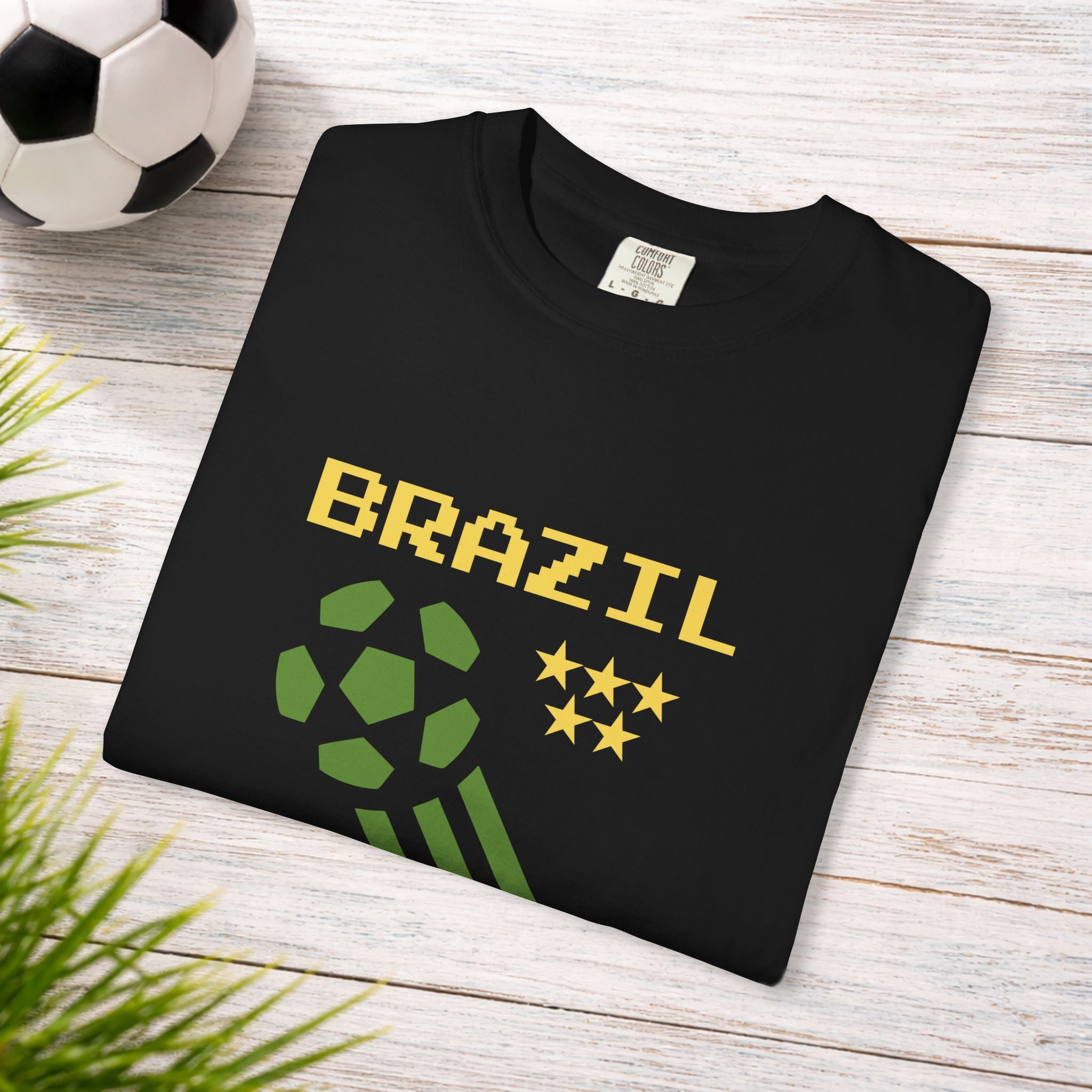 Brazil Football Fan T Shirt | Brazilian Soccer Supporter Tee | Comfort Colors 1717