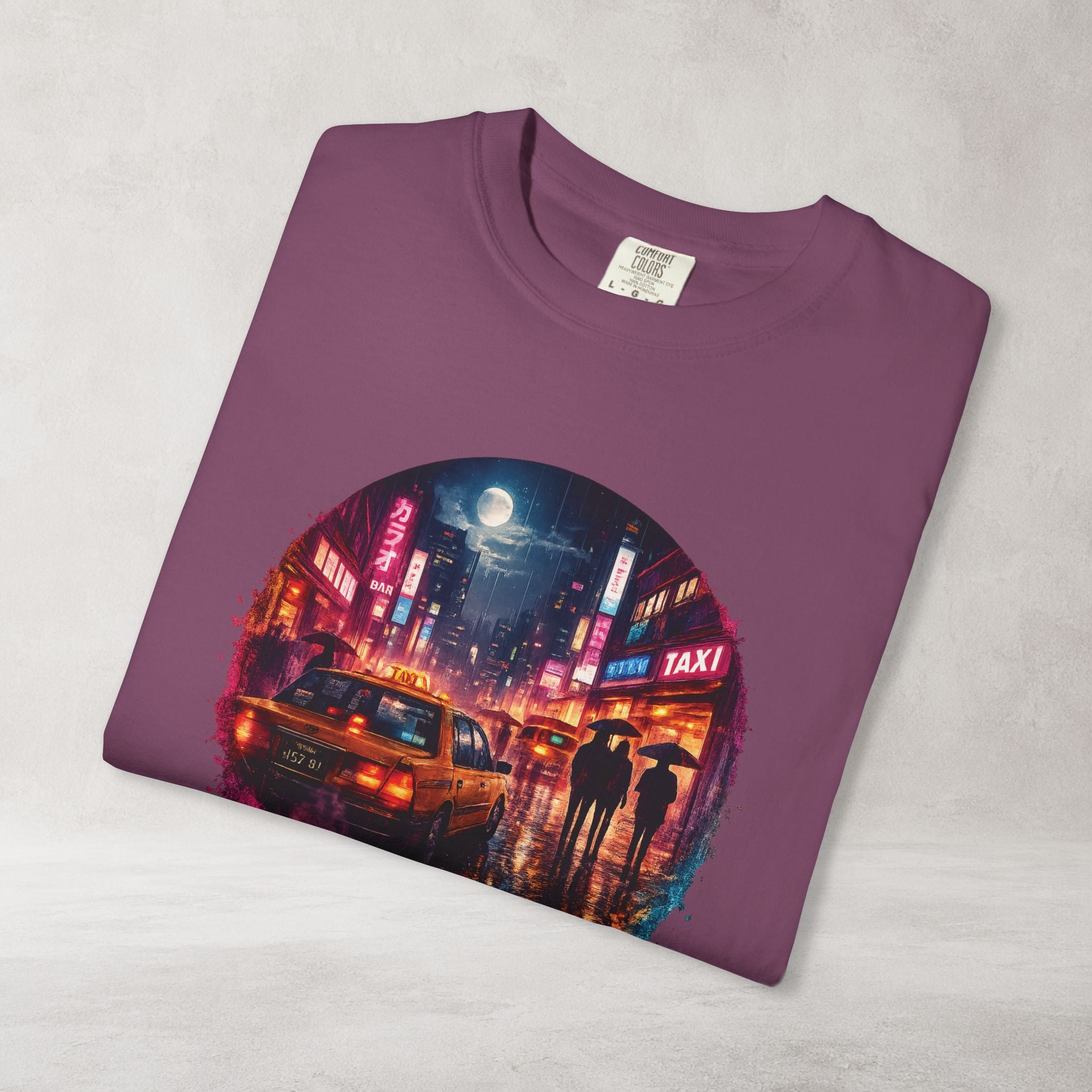 Tokyo Nights Vaporwave T Shirt | Comfort Colors 1717 Retro Neon City Graphic Tee