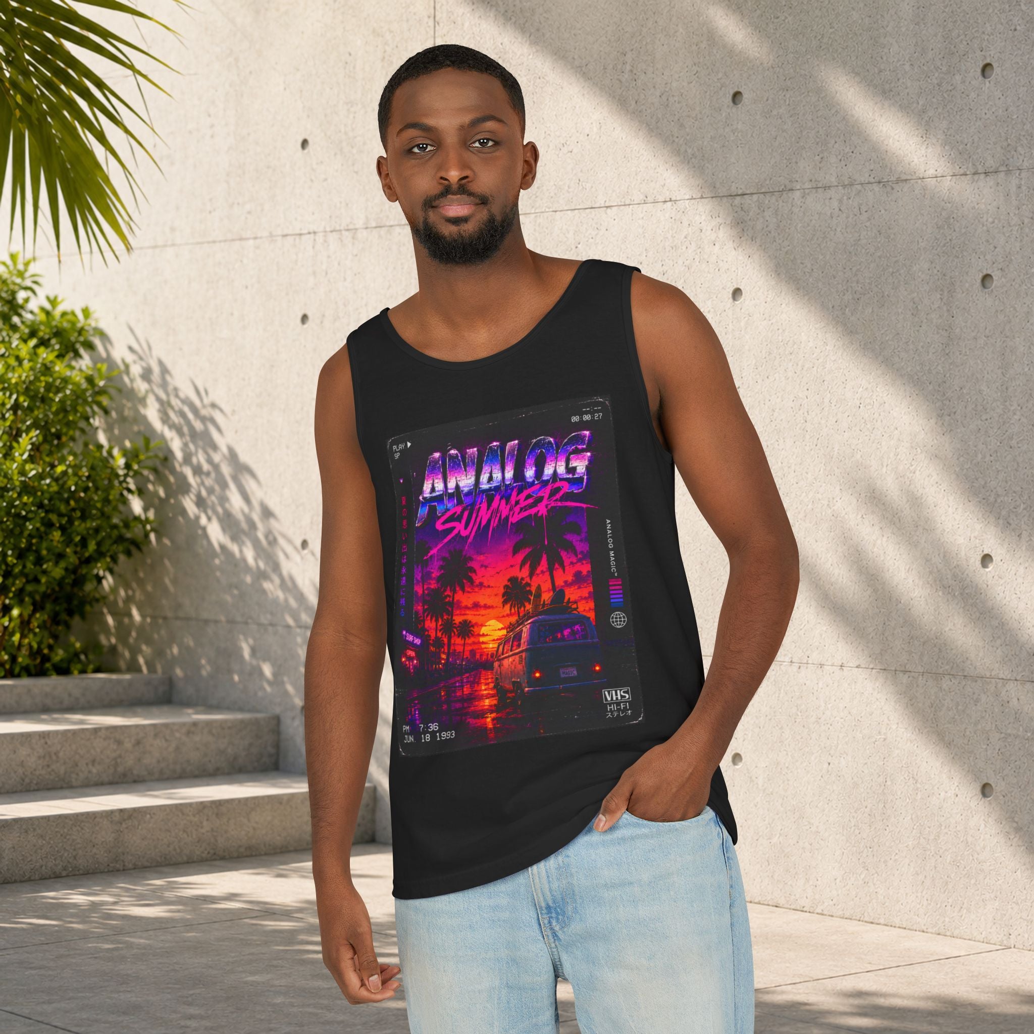 Analog Summer Synthwave Unisex Tank Top - Analog Magic