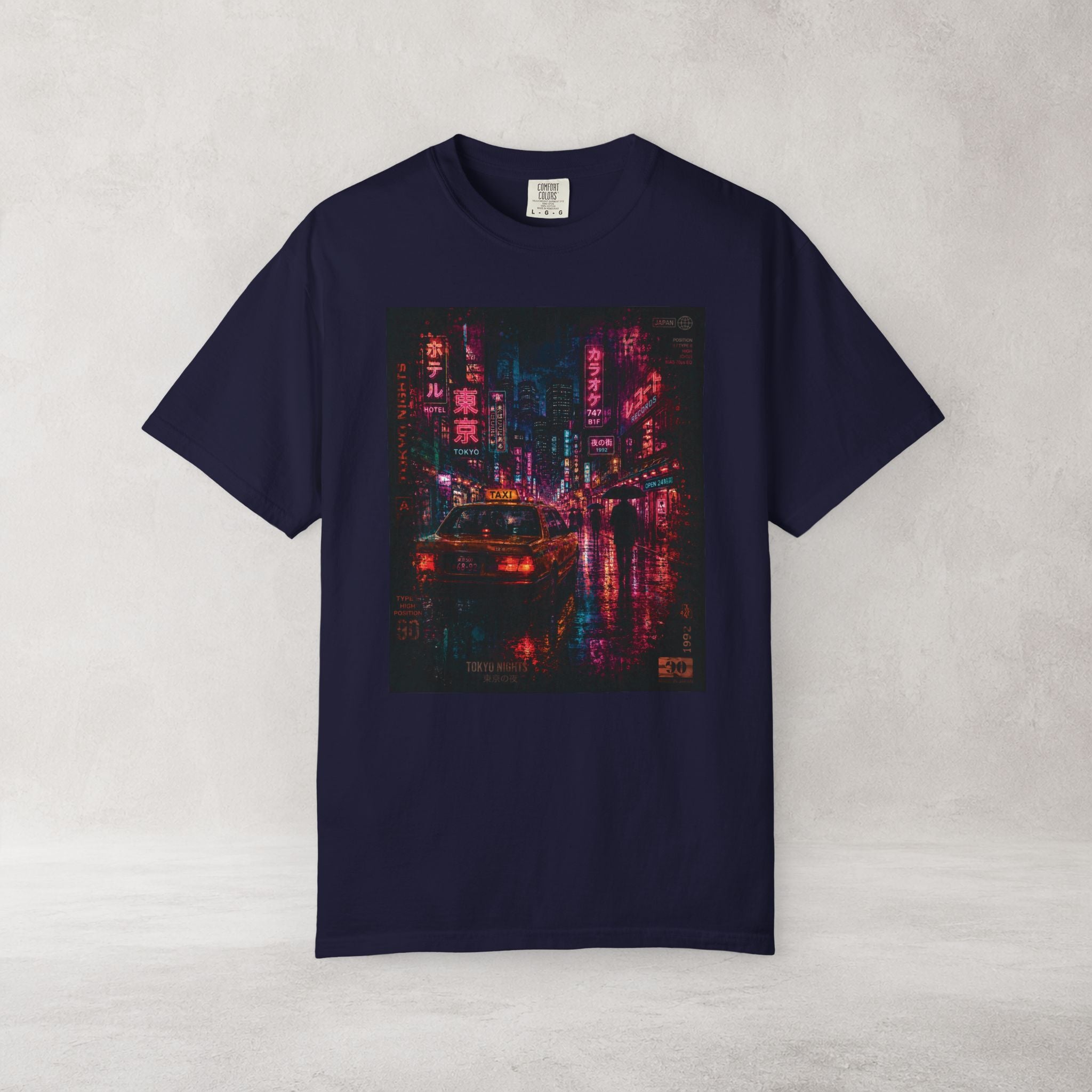 Neon City Reflections T Shirt | Comfort Colors 1717 Retro Cyberpunk Graphic Tee