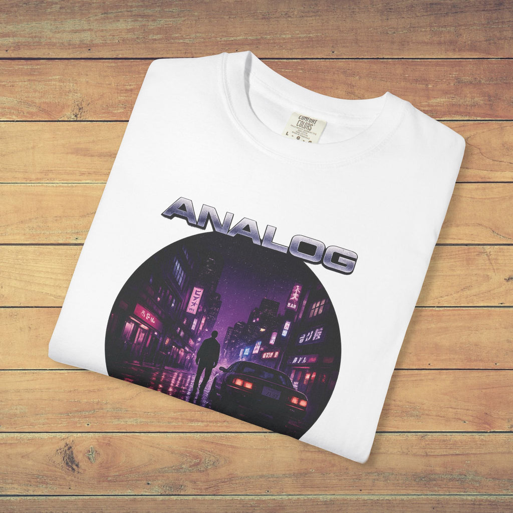 Analog Neon City T Shirt | Comfort Colors 1717 Retro Synthwave Graphic Tee
