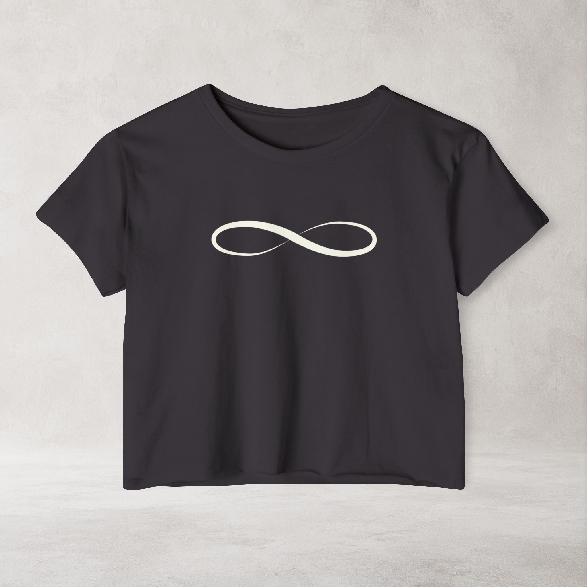 Infinity Symbol Crop Top for Women | Minimalist Graphic Tee