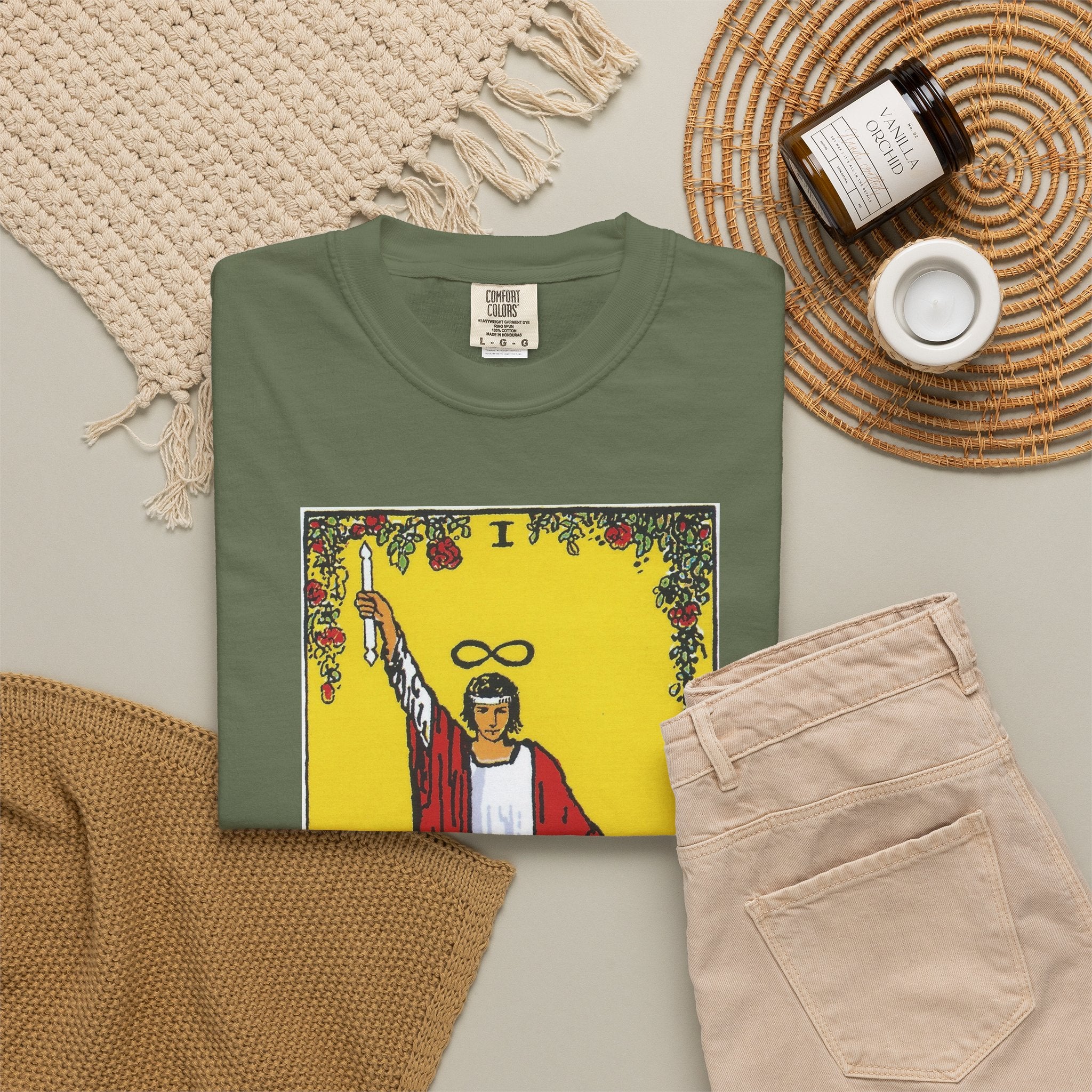 The Magician Tarot Card T Shirt | Comfort Colors 1717 Mystical Graphic Tee