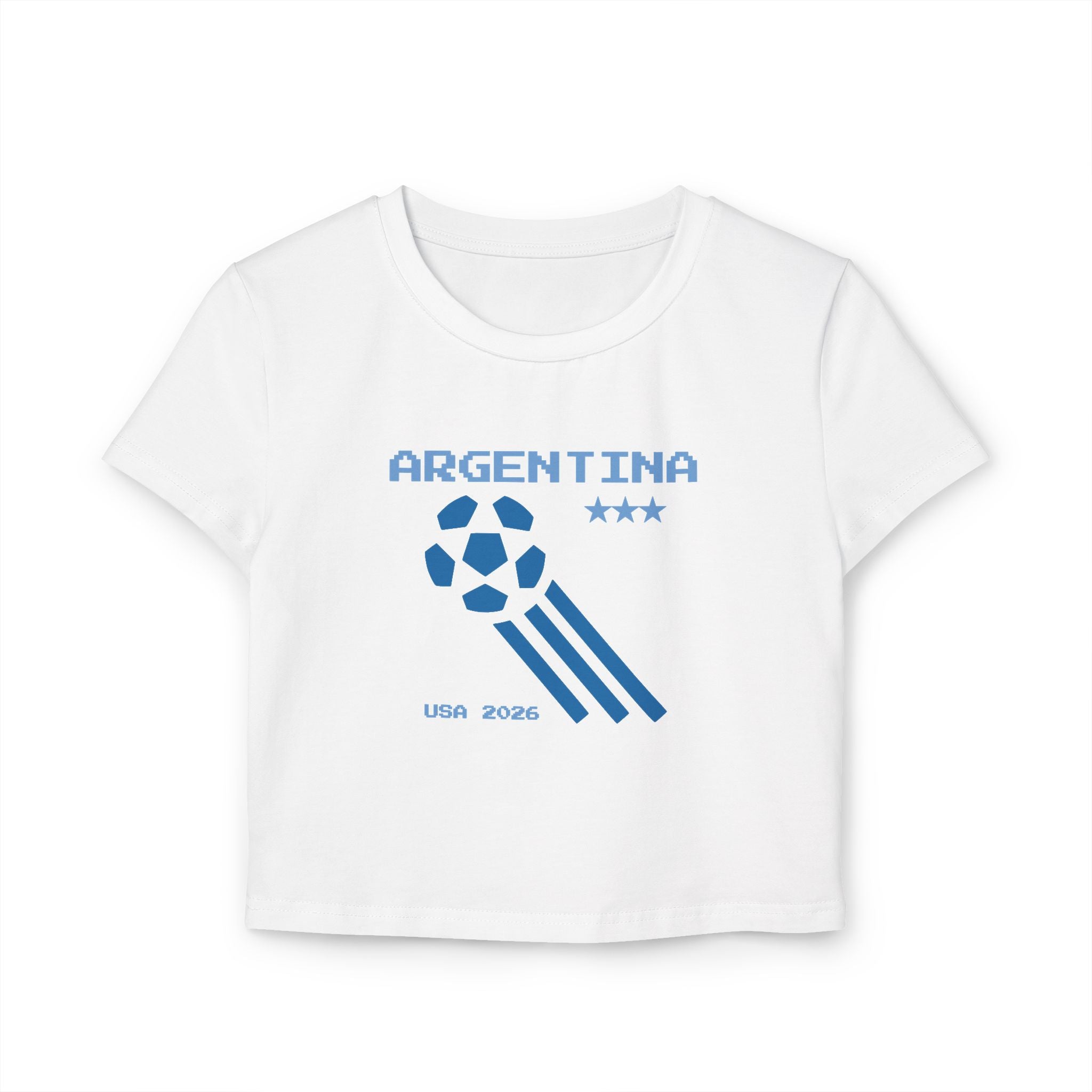 Argentina Soccer Crop Top | Women's Football Fan Tee