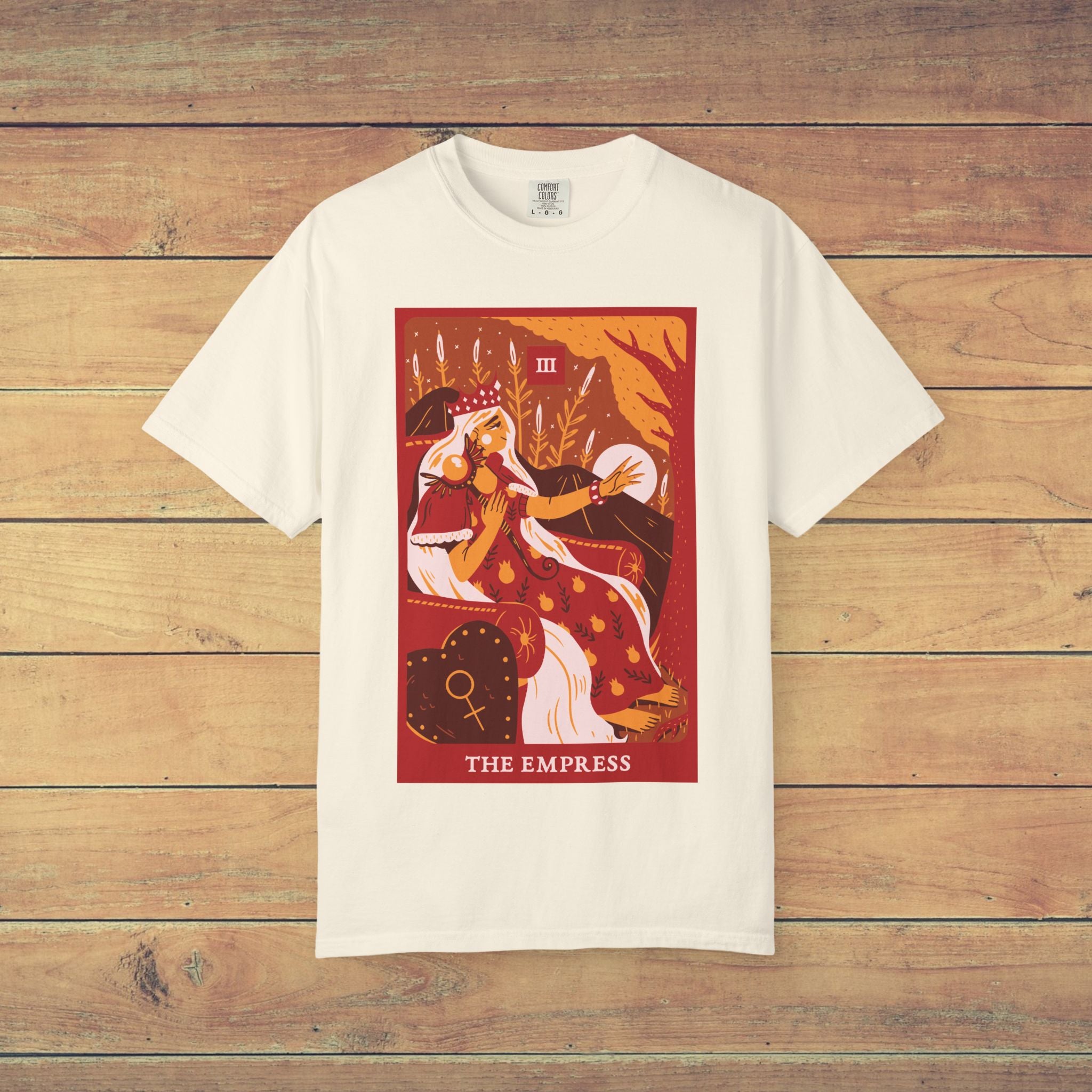 The Empress Tarot T Shirt | Comfort Colors 1717 Mystical Feminine Graphic Tee