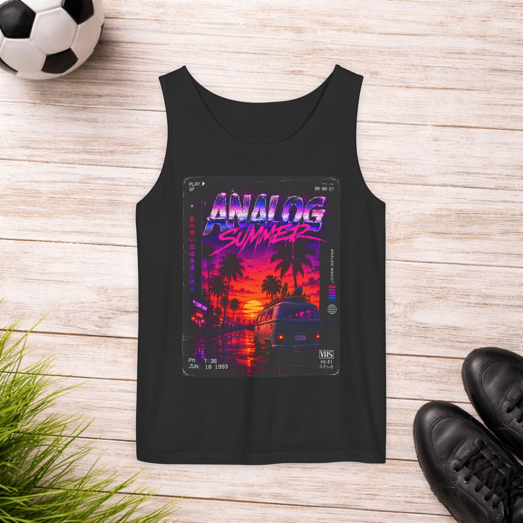 Analog Summer Synthwave Unisex Tank Top - Analog Magic
