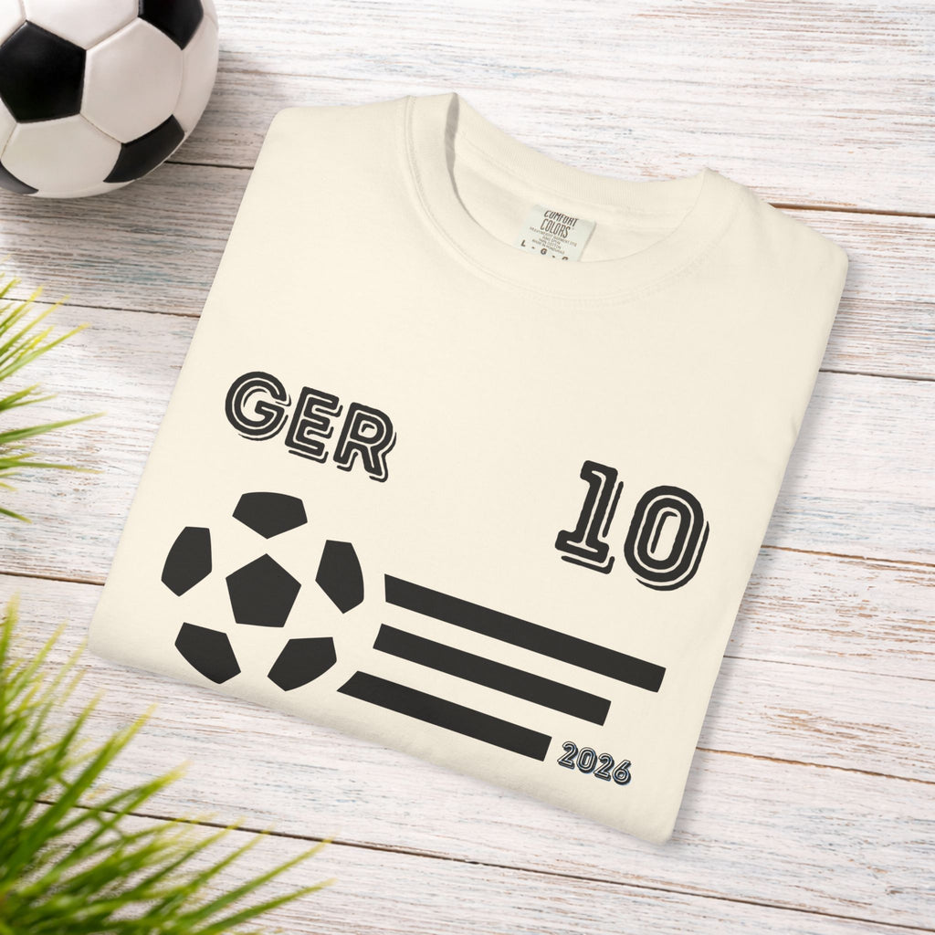 Germany No. 10 Football T-Shirt | GER 10 Soccer Fan Tee | Comfort Colors 1717
