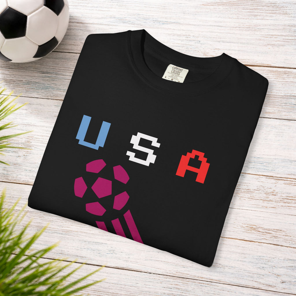 USA Football Fan T Shirt | American Soccer Supporter Tee | Comfort Colors 1717