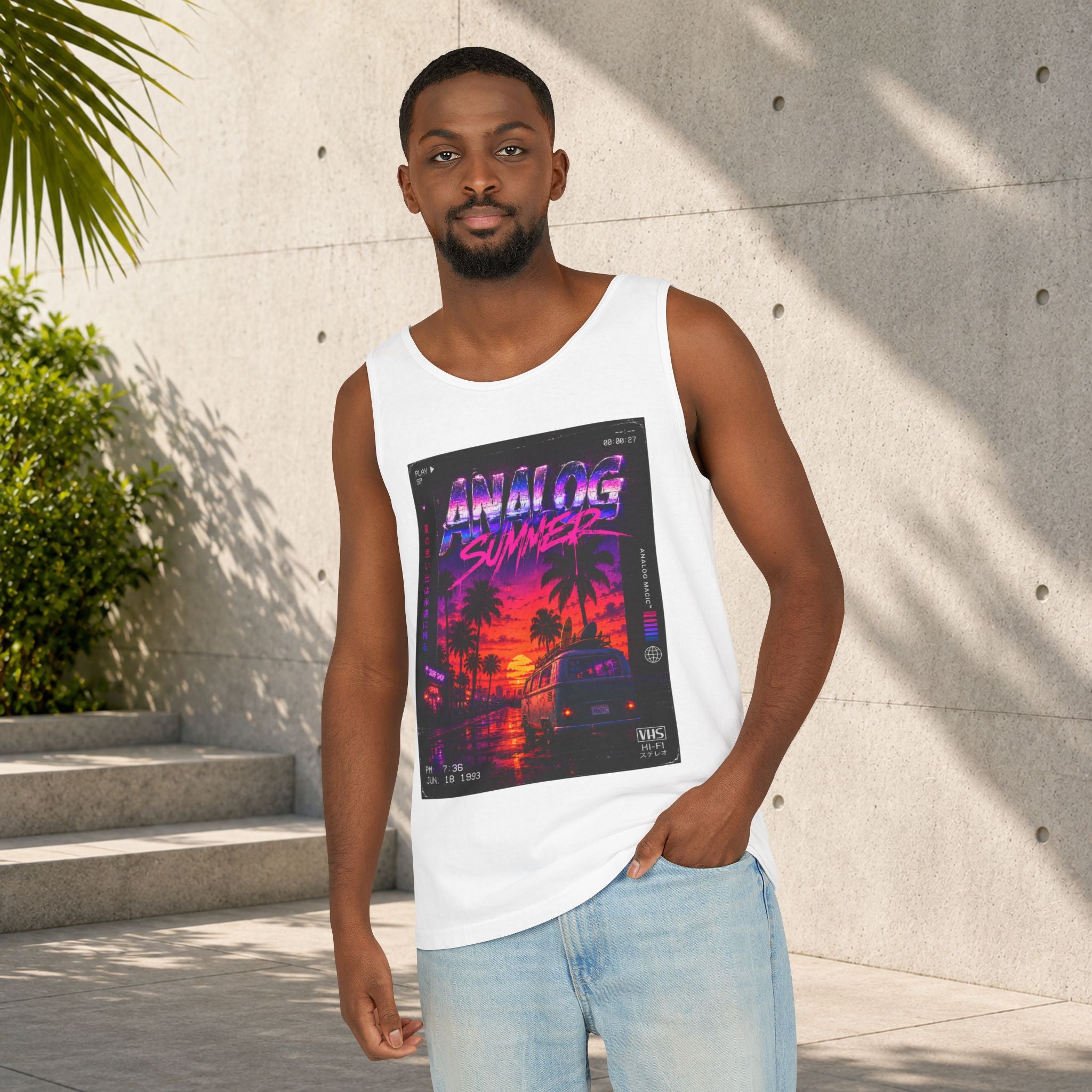 Analog Summer Synthwave Unisex Tank Top - Analog Magic