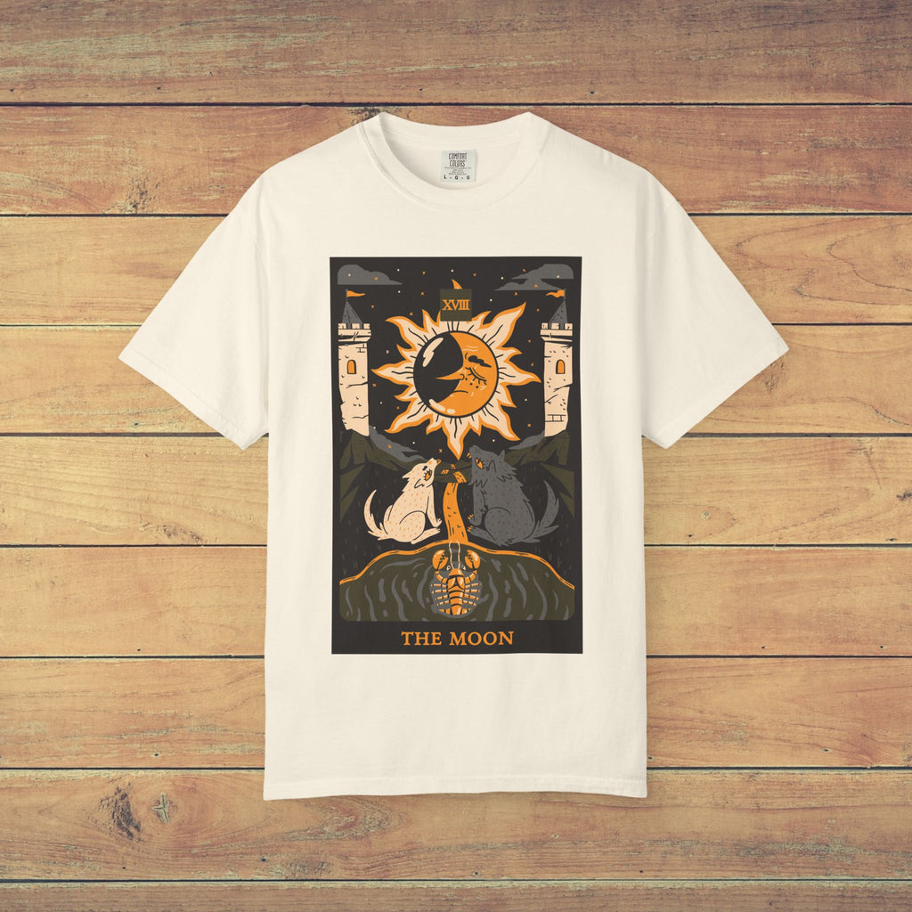 The Moon Tarot Card T Shirt |  Comfort Colors 1717 Mystical Lunar Graphic Tee