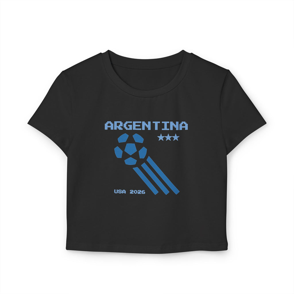 Argentina Soccer Crop Top | Women's Football Fan Tee
