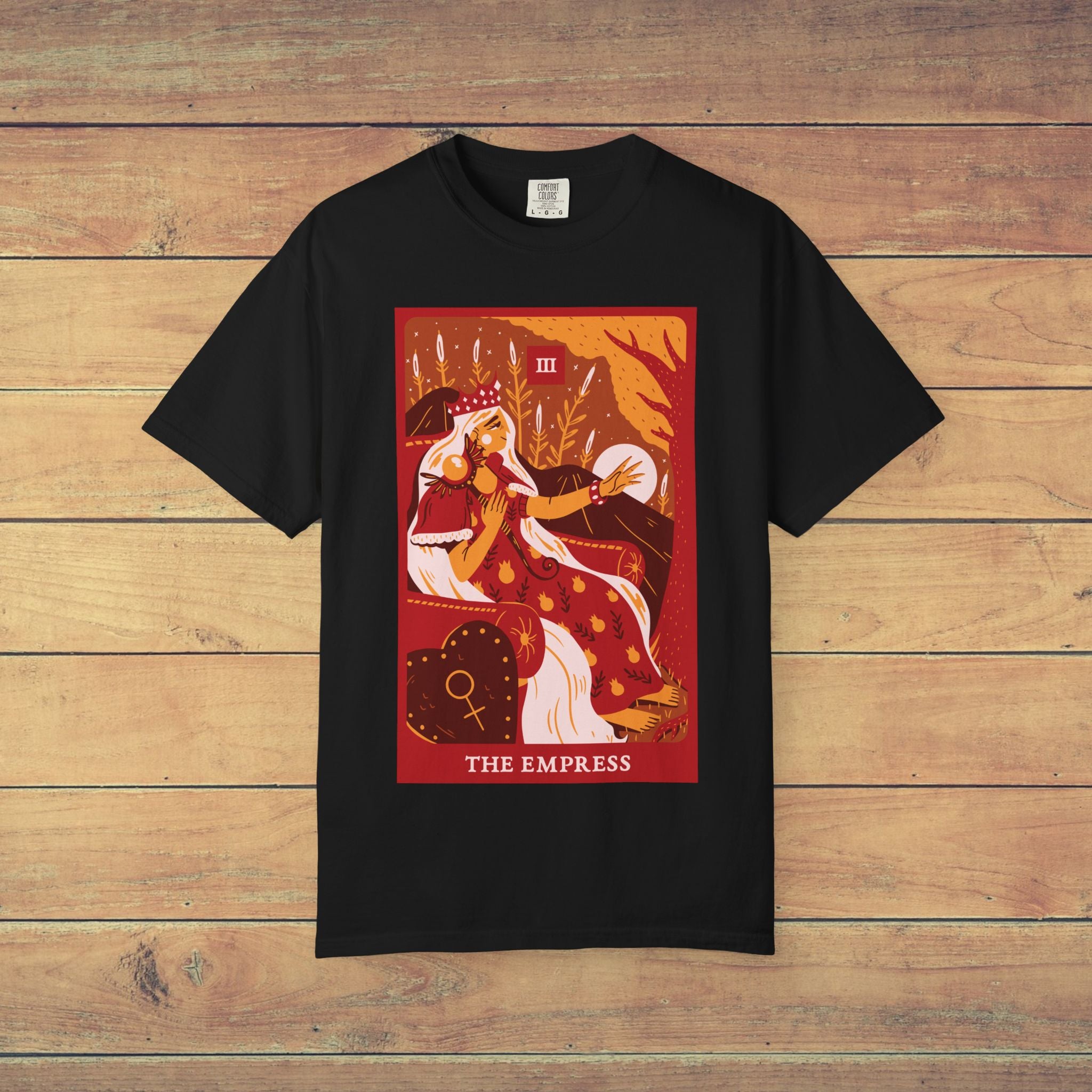 The Empress Tarot T Shirt | Comfort Colors 1717 Mystical Feminine Graphic Tee