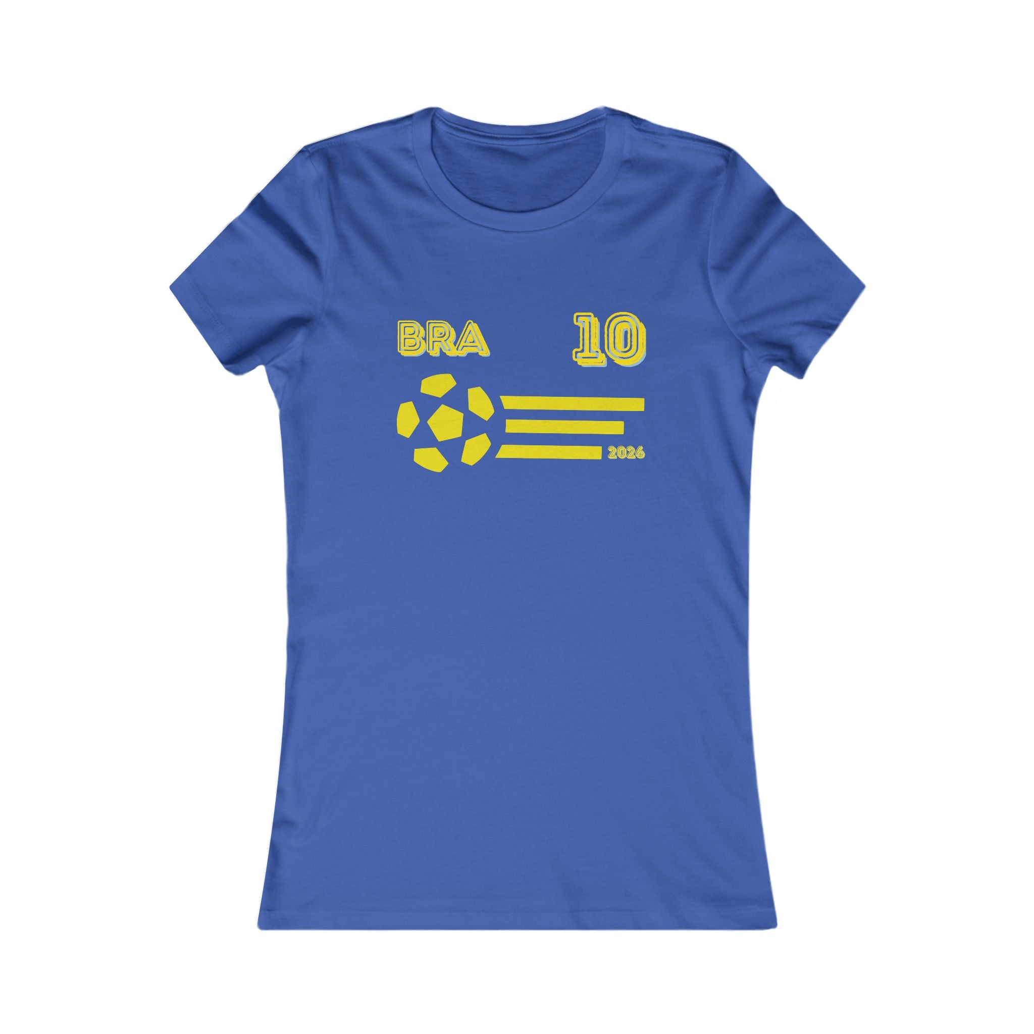 Brazil Soccer Fan Tee | BRA 10 Football Supporter Shirt | Brazilian Football Graphic T-Shirt