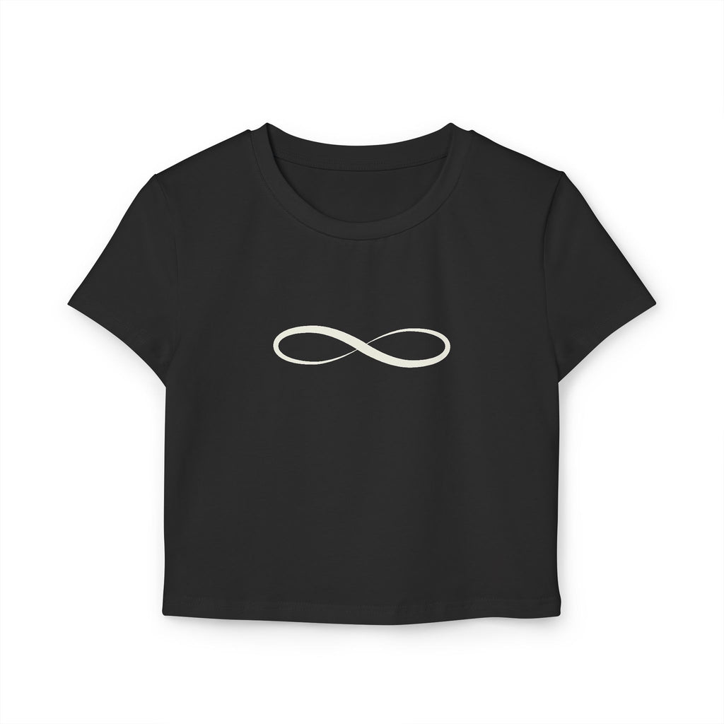 Infinity Symbol Baby Tee | Minimalist Women's Crop Top