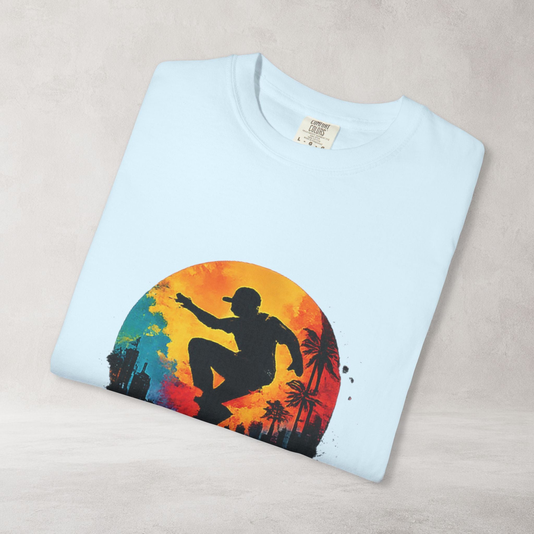 Color Splash Surfer T Shirt | Comfort Colors 1717 Beach Art Tee