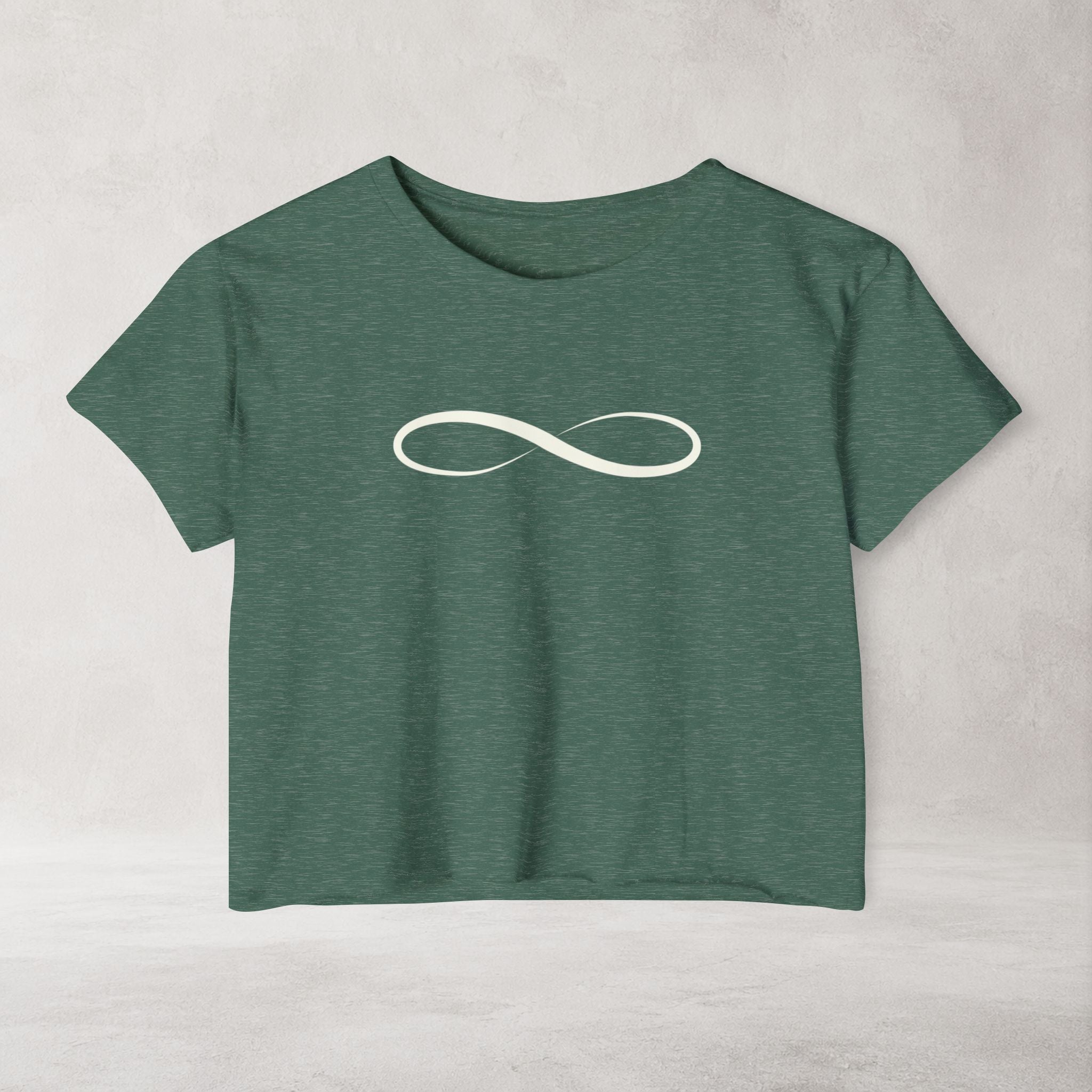 Infinity Symbol Crop Top for Women | Minimalist Graphic Tee