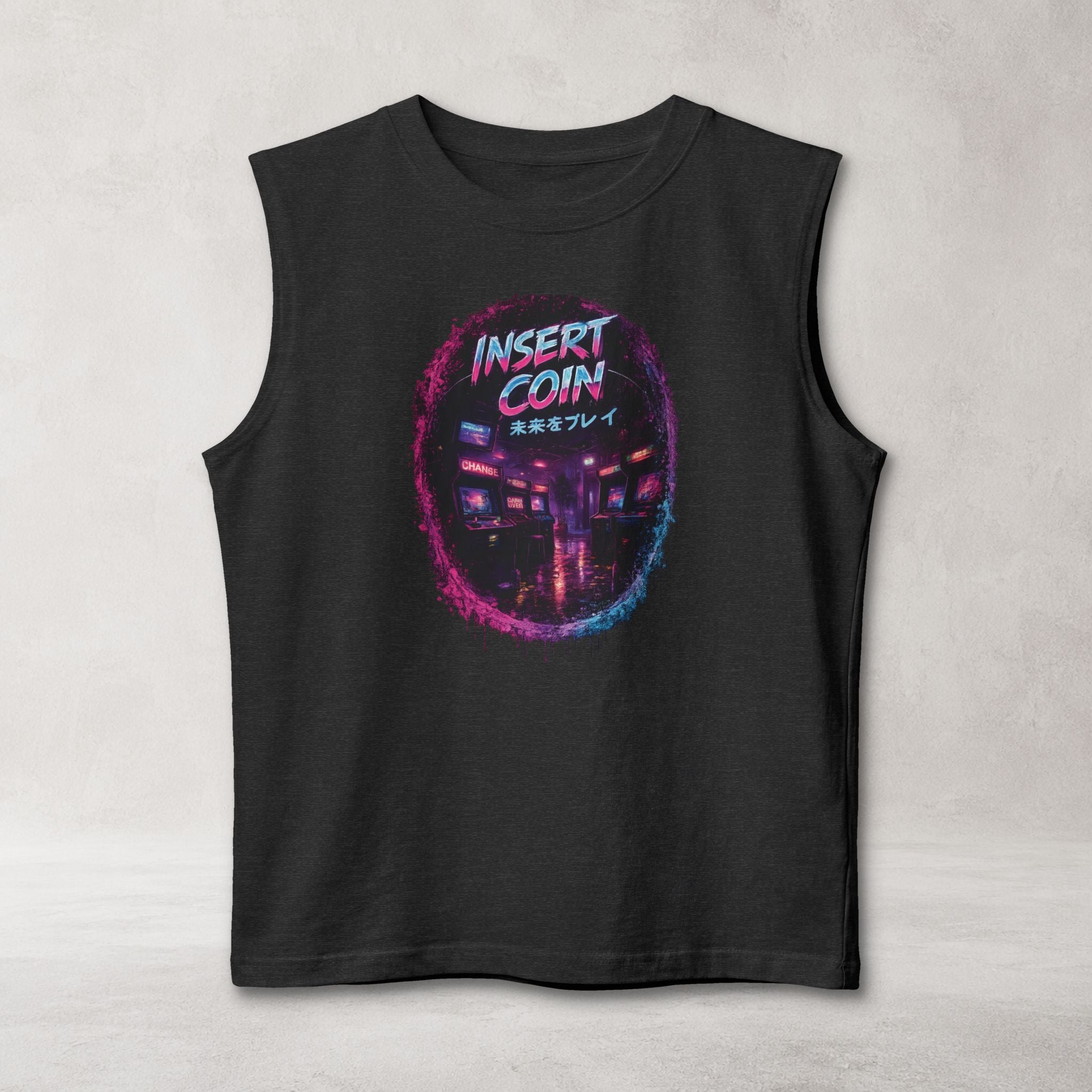 Insert Coin Muscle Tank | Retro Arcade Gaming Streetwear Tank