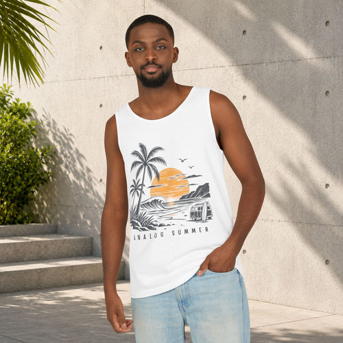 Analog Summer Tank Top – Beach Sunset Palm Tree Graphic Tank