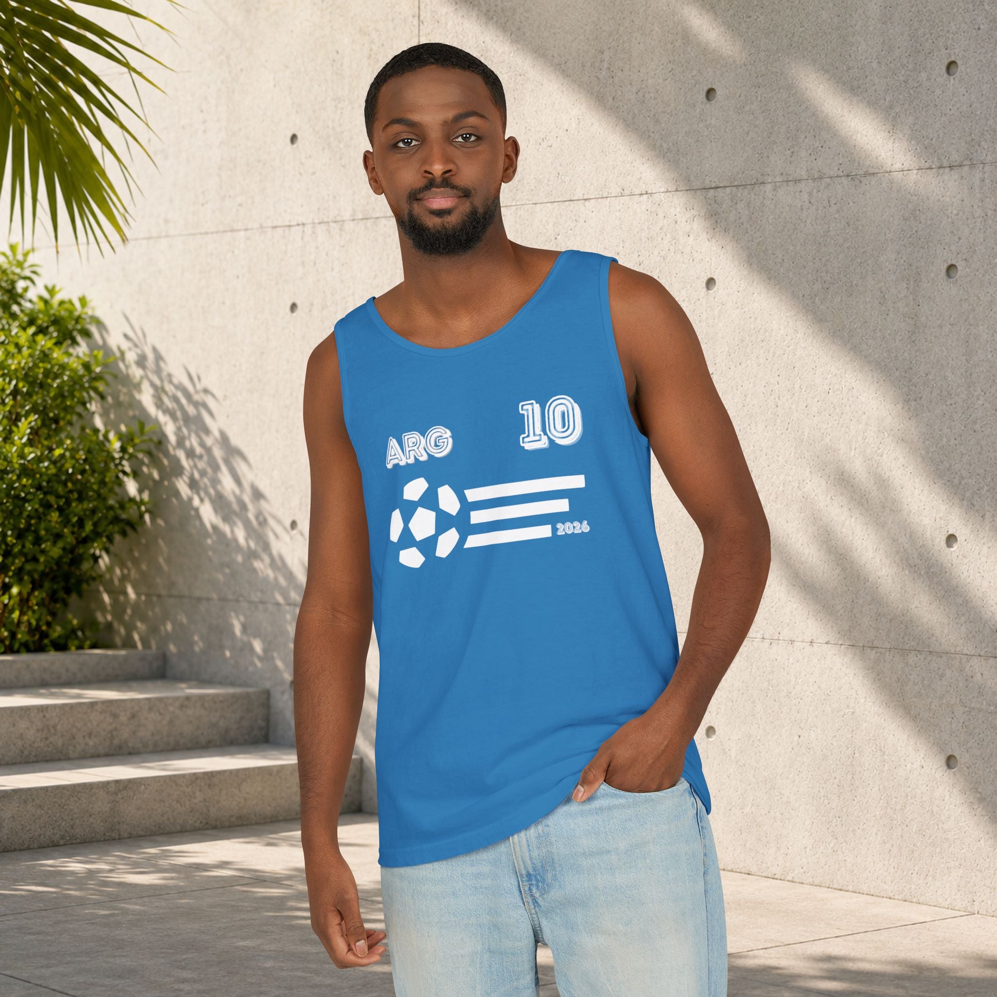 Argentina 10 Football Unisex Tank Top - Analog Magic