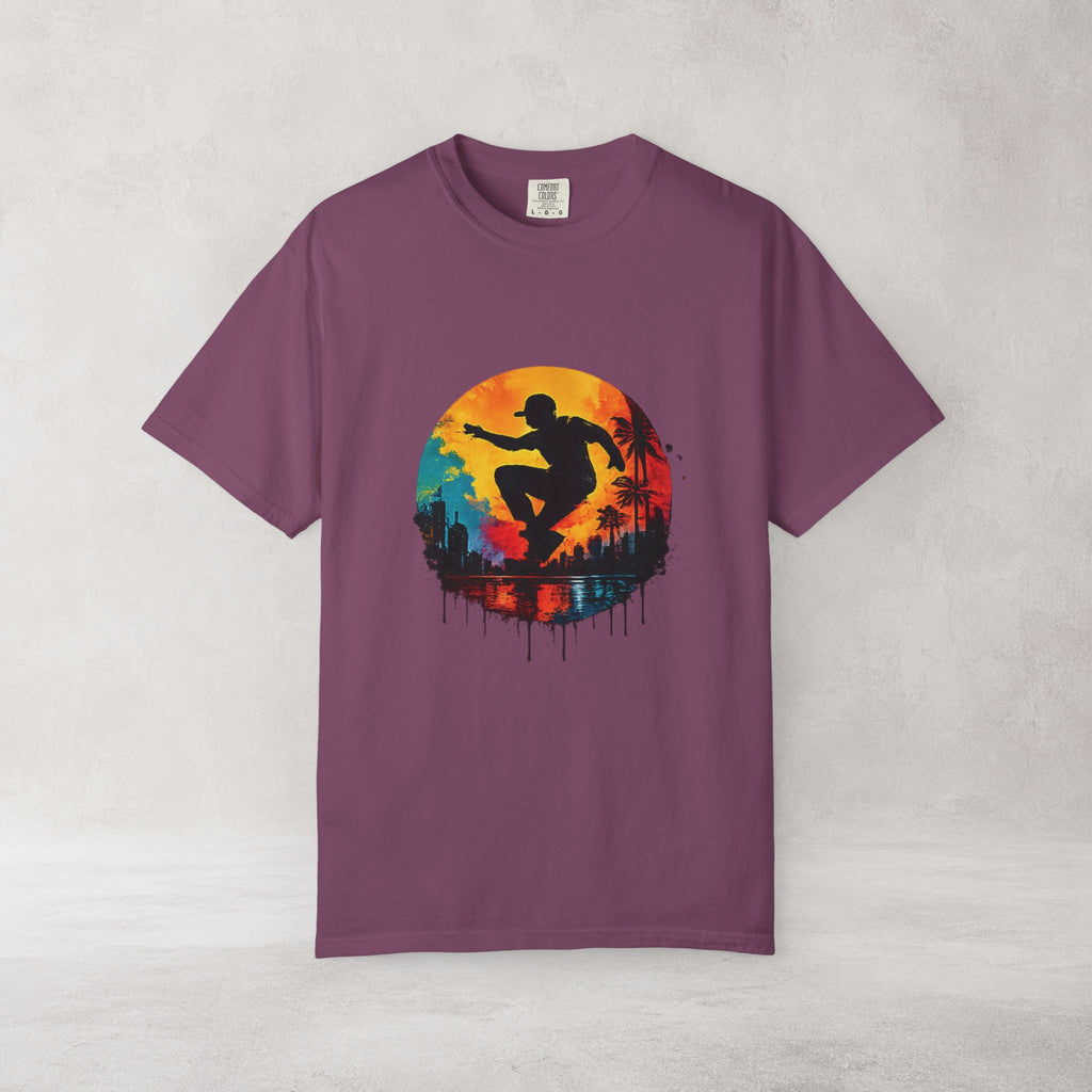 Color Splash Surfer T Shirt | Comfort Colors 1717 Beach Art Tee
