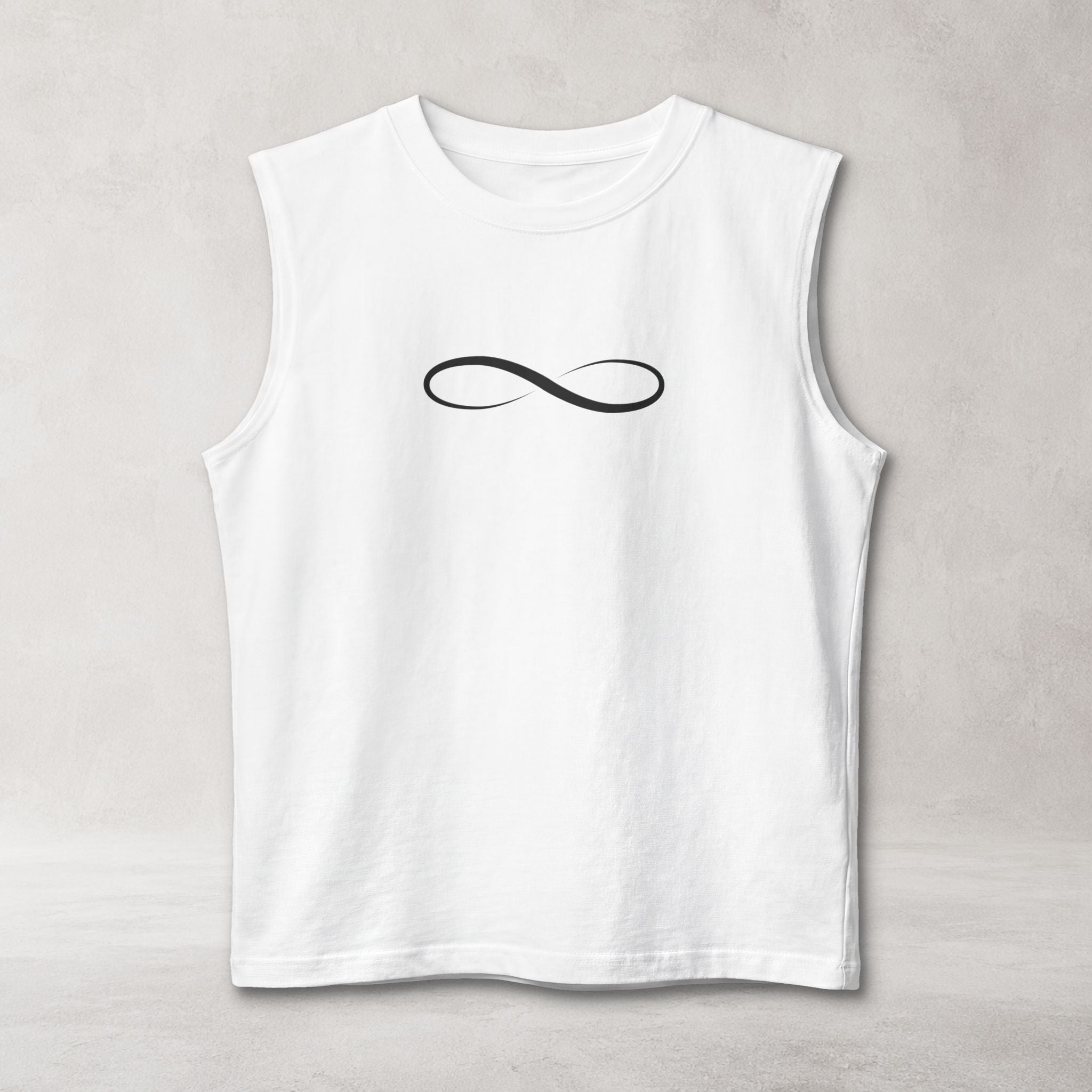 Infinity Symbol Muscle Tank | Minimalist Sleeveless Streetwear Tank