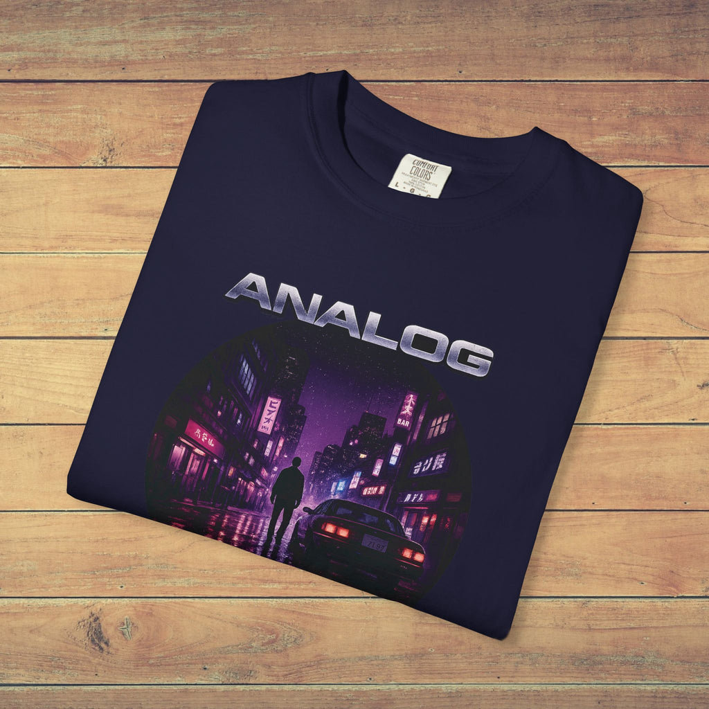 Analog Neon City T Shirt | Comfort Colors 1717 Retro Synthwave Graphic Tee