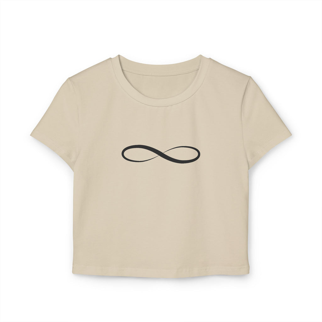 Infinity Symbol Baby Tee | Minimalist Women's Crop Top