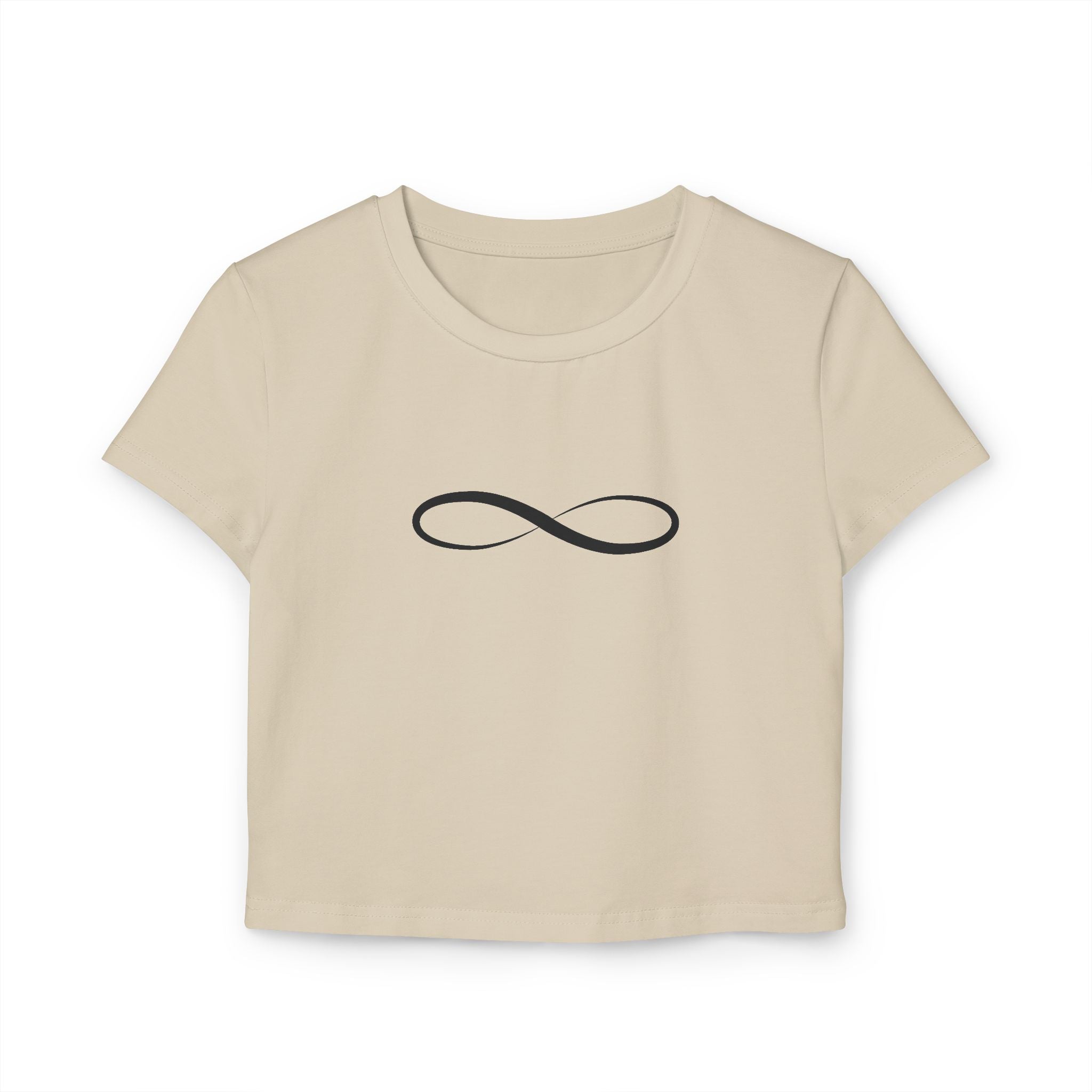 Infinity Symbol Baby Tee | Minimalist Women's Crop Top
