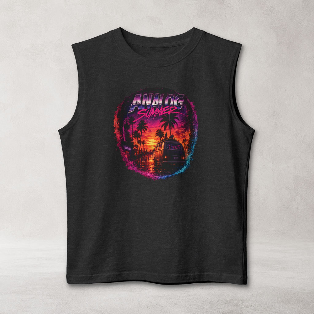 Analog Summer Muscle Tank | Retro Sunset Streetwear Tank