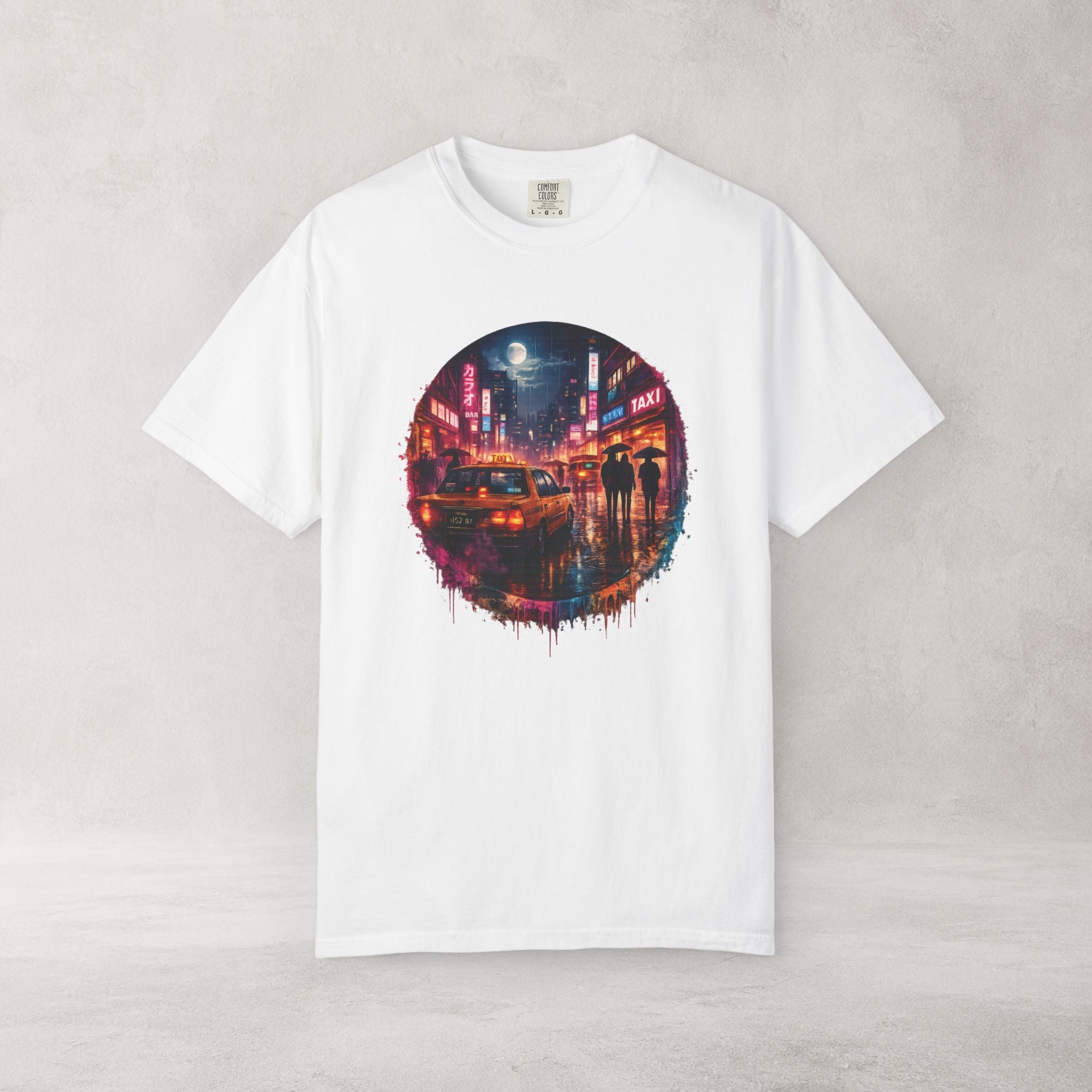 Tokyo Nights Vaporwave T Shirt | Comfort Colors 1717 Retro Neon City Graphic Tee