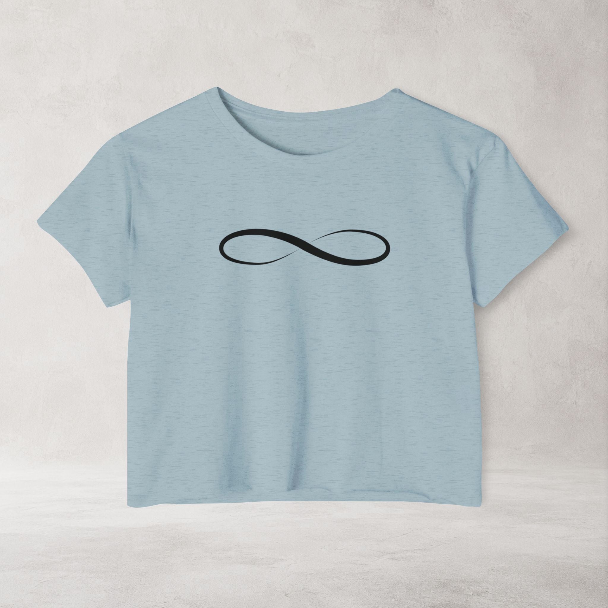 Infinity Symbol Crop Top for Women | Minimalist Graphic Tee