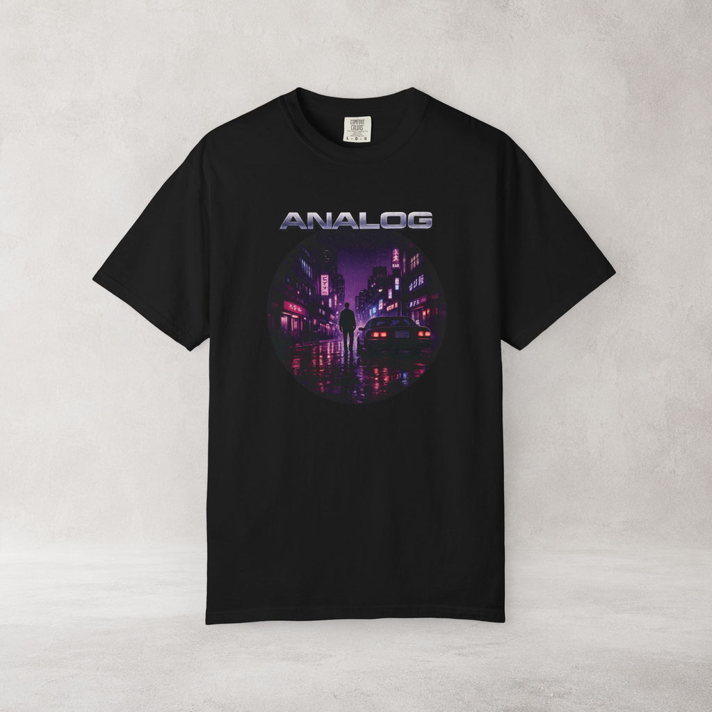 Analog Neon City T Shirt | Comfort Colors 1717 Retro Synthwave Graphic Tee