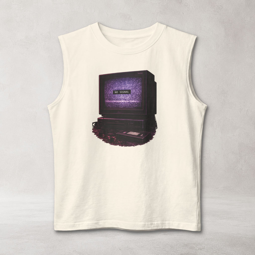 No Signal Muscle Tank | Retro VHS TV Graphic Streetwear Tank