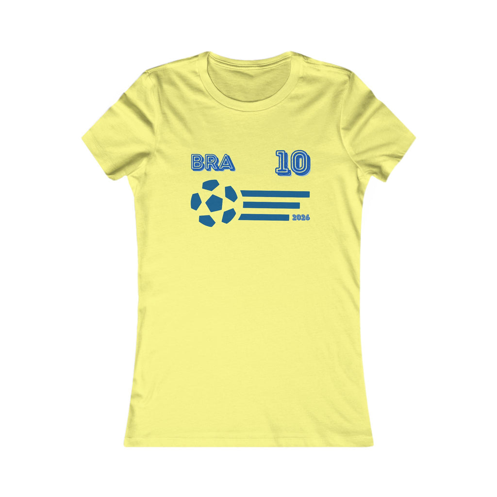 Brazil Soccer Fan Tee | BRA 10 Football Supporter Shirt | Brazilian Football Graphic T-Shirt