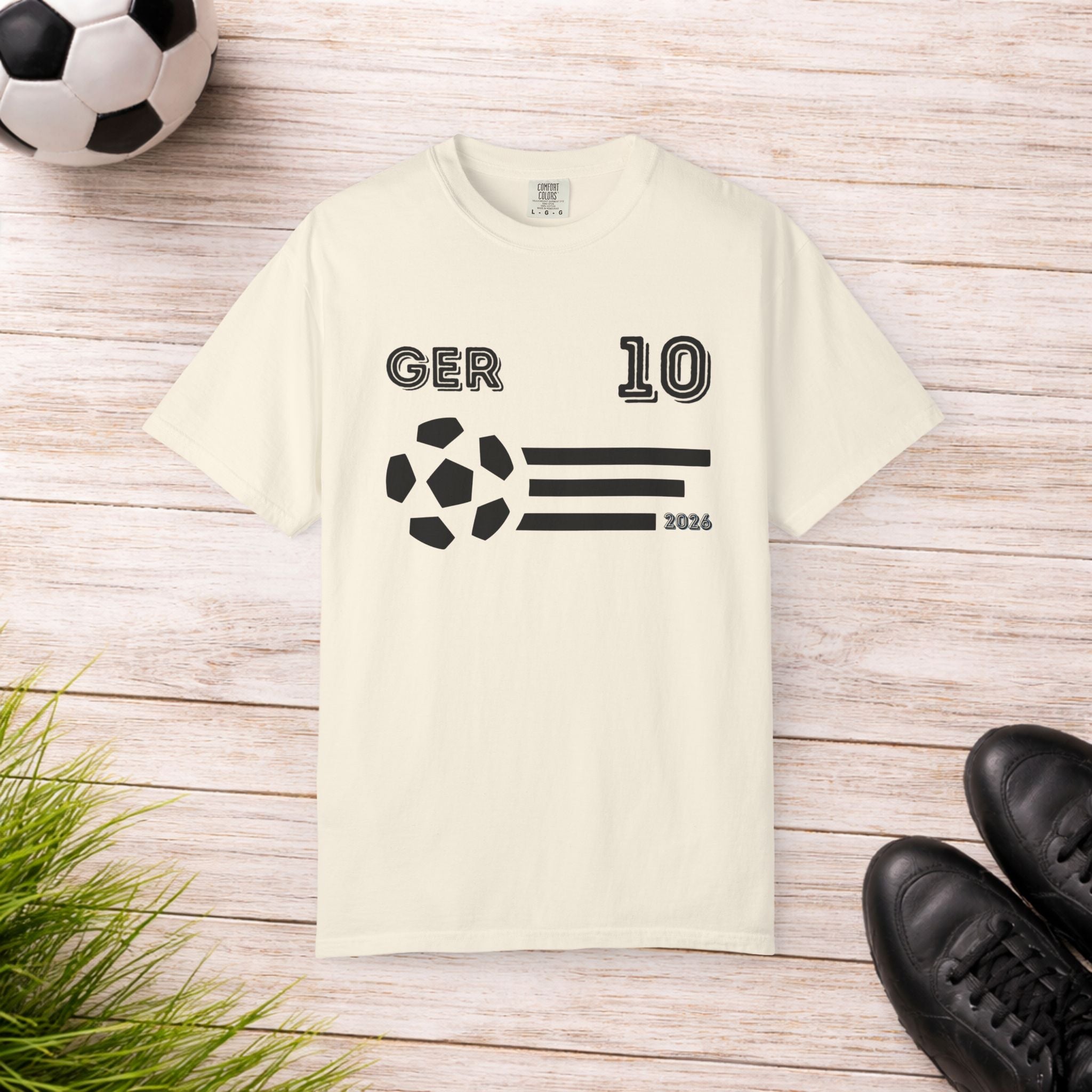 Germany No. 10 Football T-Shirt | GER 10 Soccer Fan Tee | Comfort Colors 1717