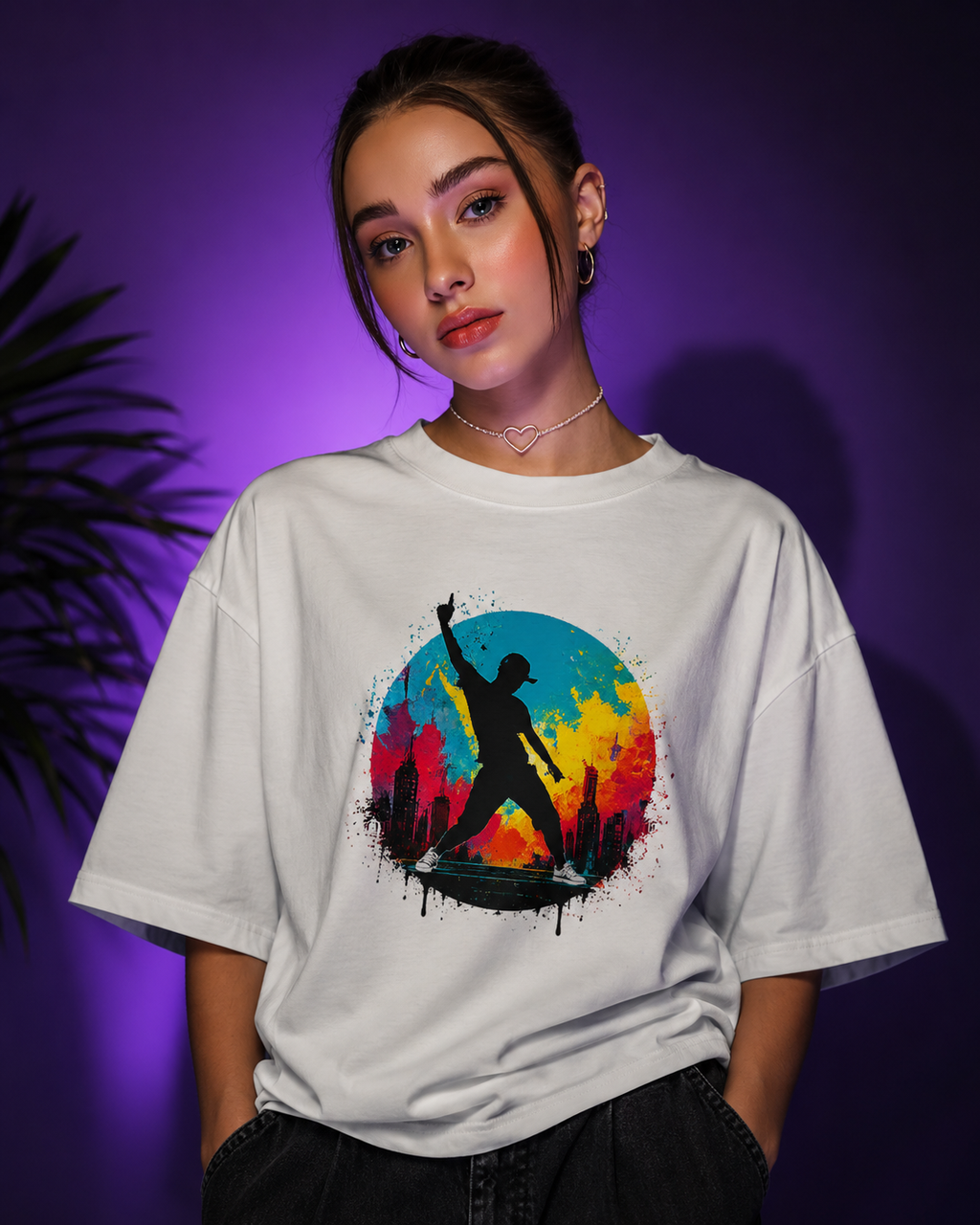 Color Splash Dancer T Shirt | Comfort Colors 1717 Festival Art Tee
