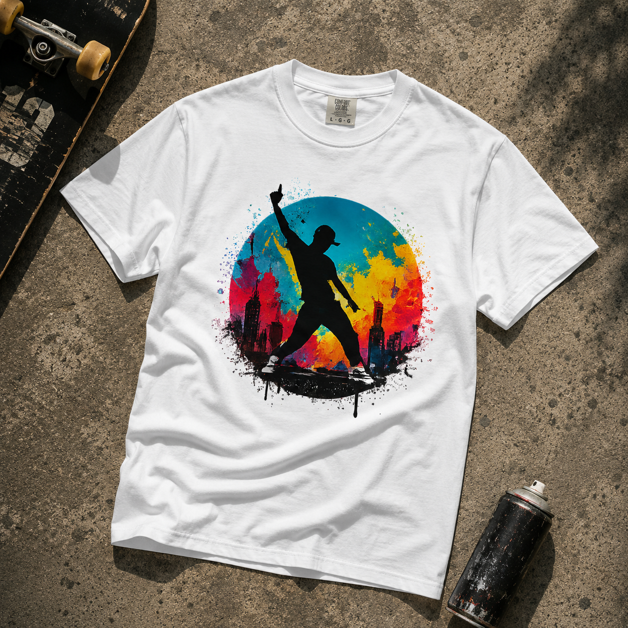 Color Splash Dancer T Shirt | Comfort Colors 1717 Festival Art Tee
