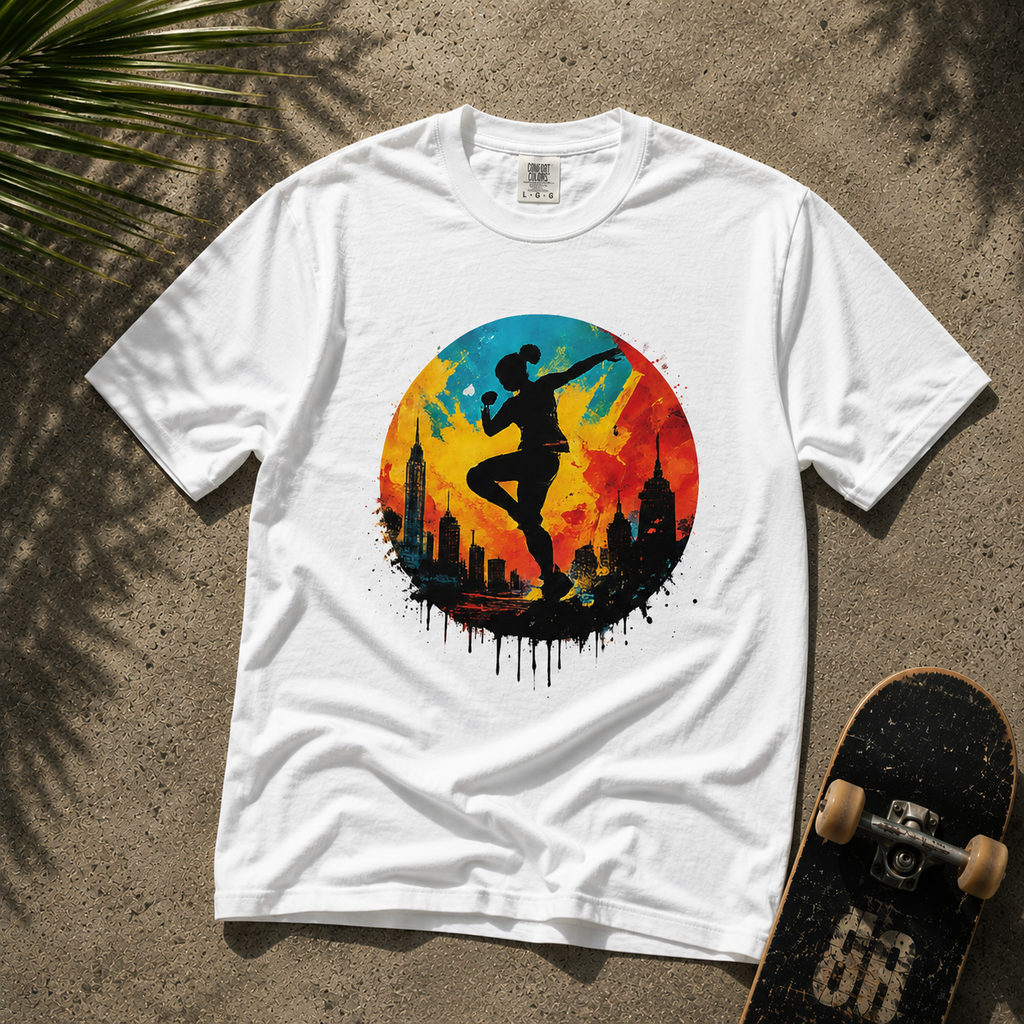 Sunset Dancer Graphic T Shirt | Comfort Colors 1717 Art Tee