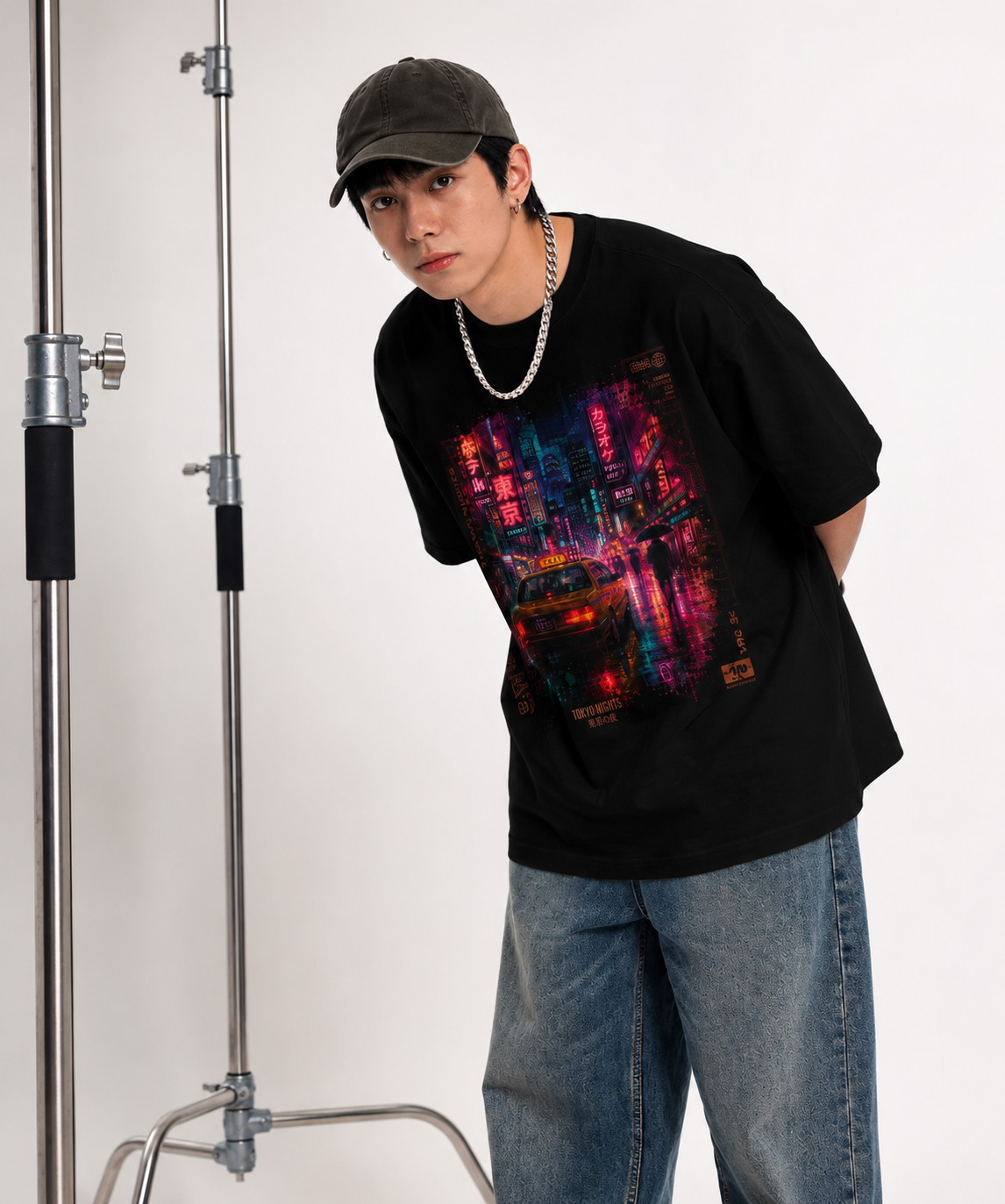Neon City Reflections T Shirt | Comfort Colors 1717 Retro Cyberpunk Graphic Tee