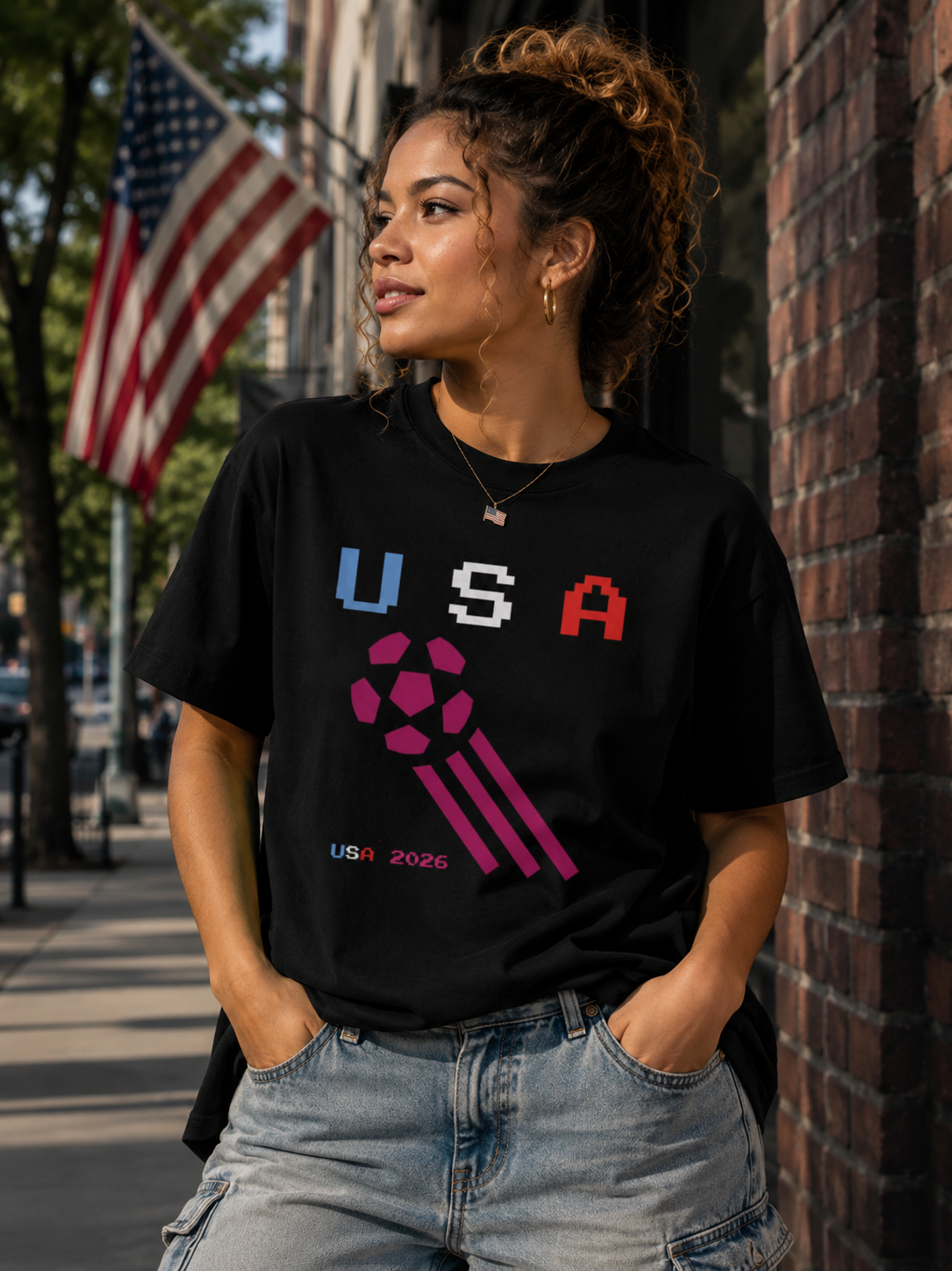 USA Football Fan T Shirt | American Soccer Supporter Tee | Comfort Colors 1717