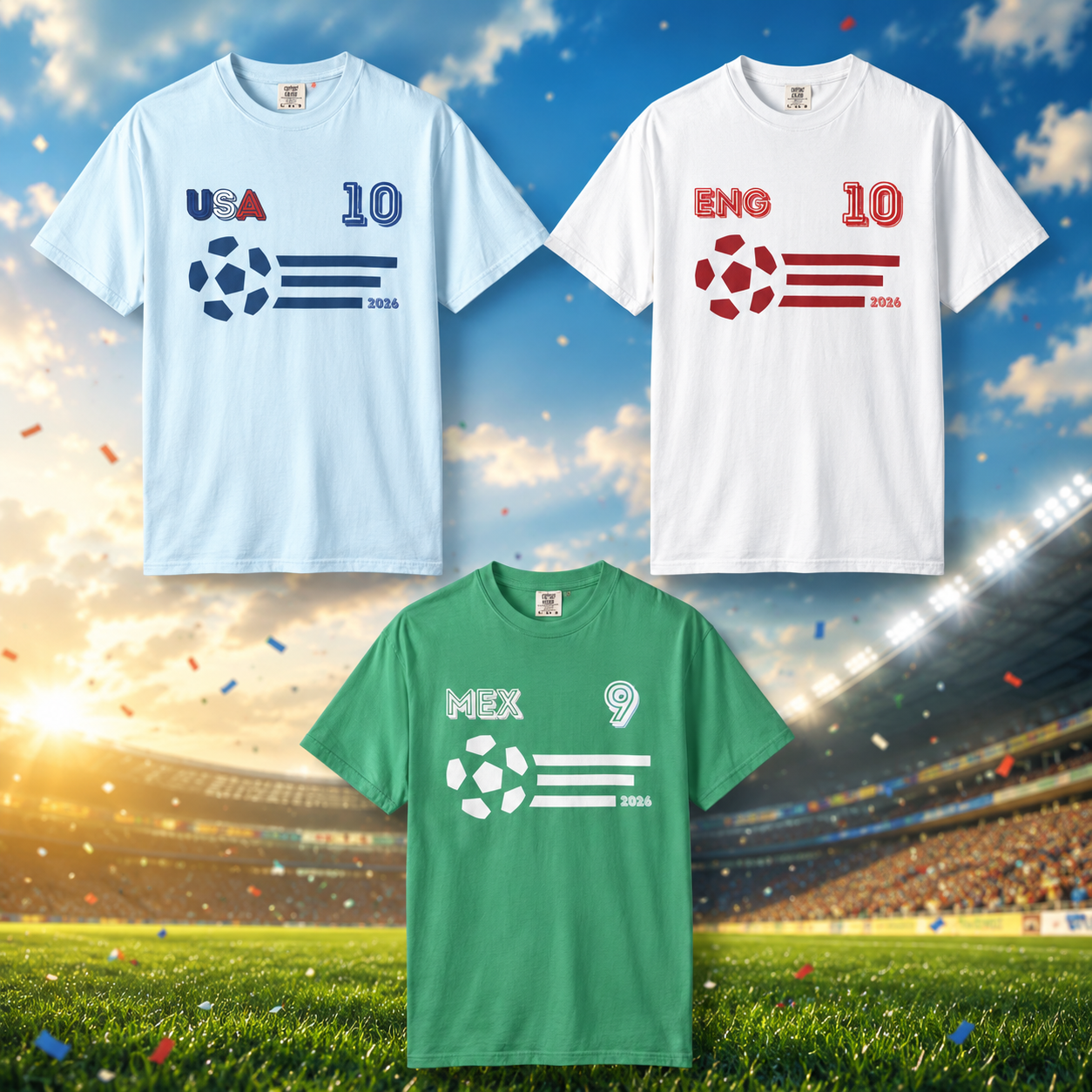 World Soccer 2026 Football Fan Collection | Comfort Colors® 1717 Tee