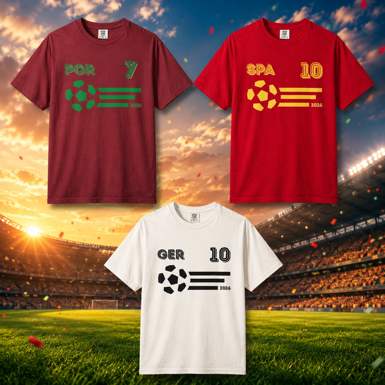 World Soccer 2026 Football Fan Collection | Comfort Colors® 1717 Tee